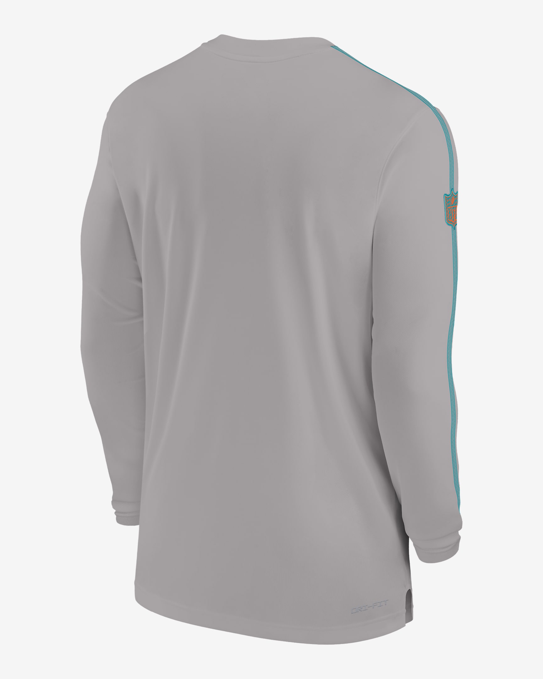 Miami Dolphins Sideline Coach Men's Nike Dri-FIT NFL Long-Sleeve Top - Grey