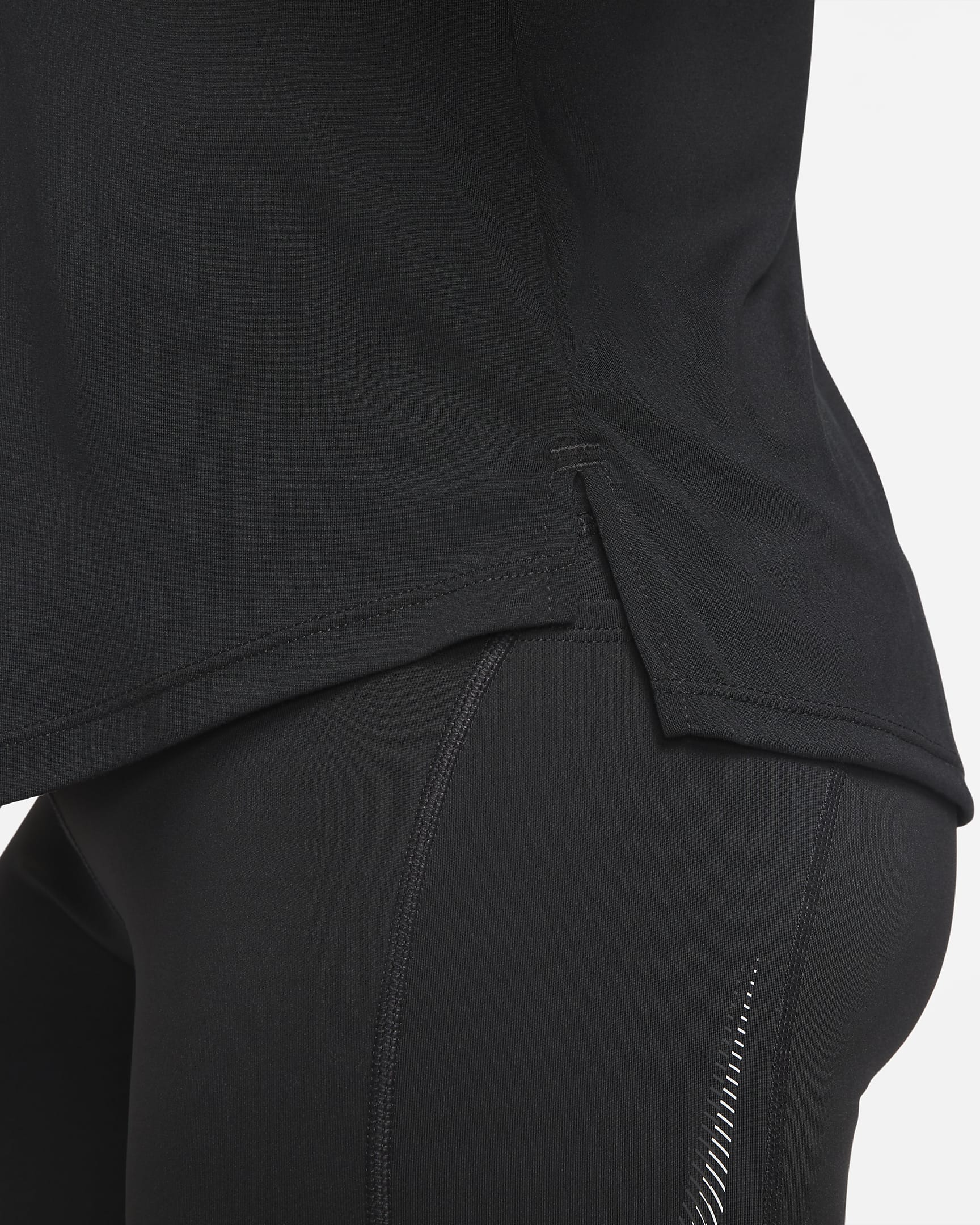 Haut de running à manches courtes Nike Dri-FIT Swoosh pour femme - Noir/Cool Grey