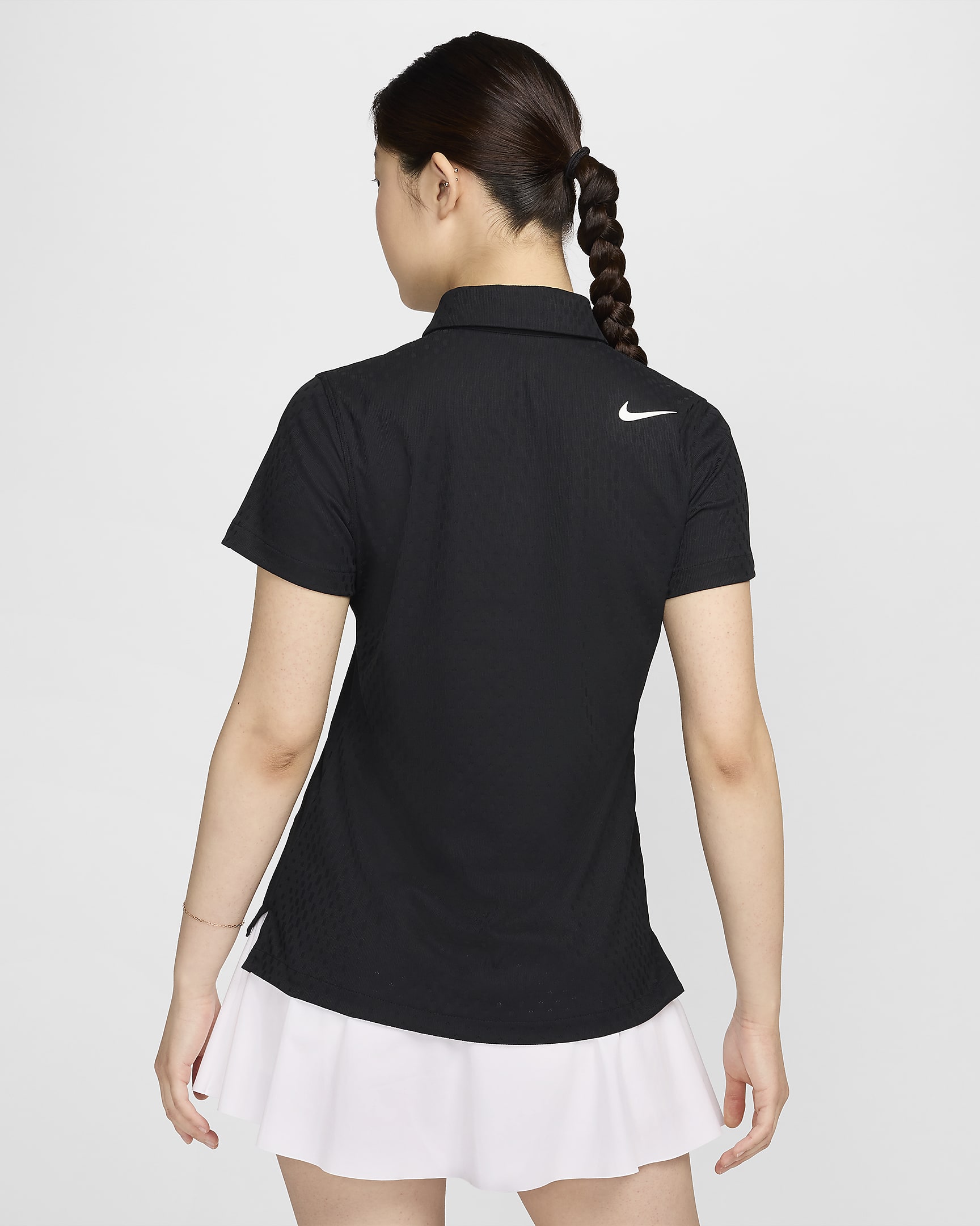 Nike Tour Women's Dri-FIT ADV Short-Sleeve Golf Polo - Black/White