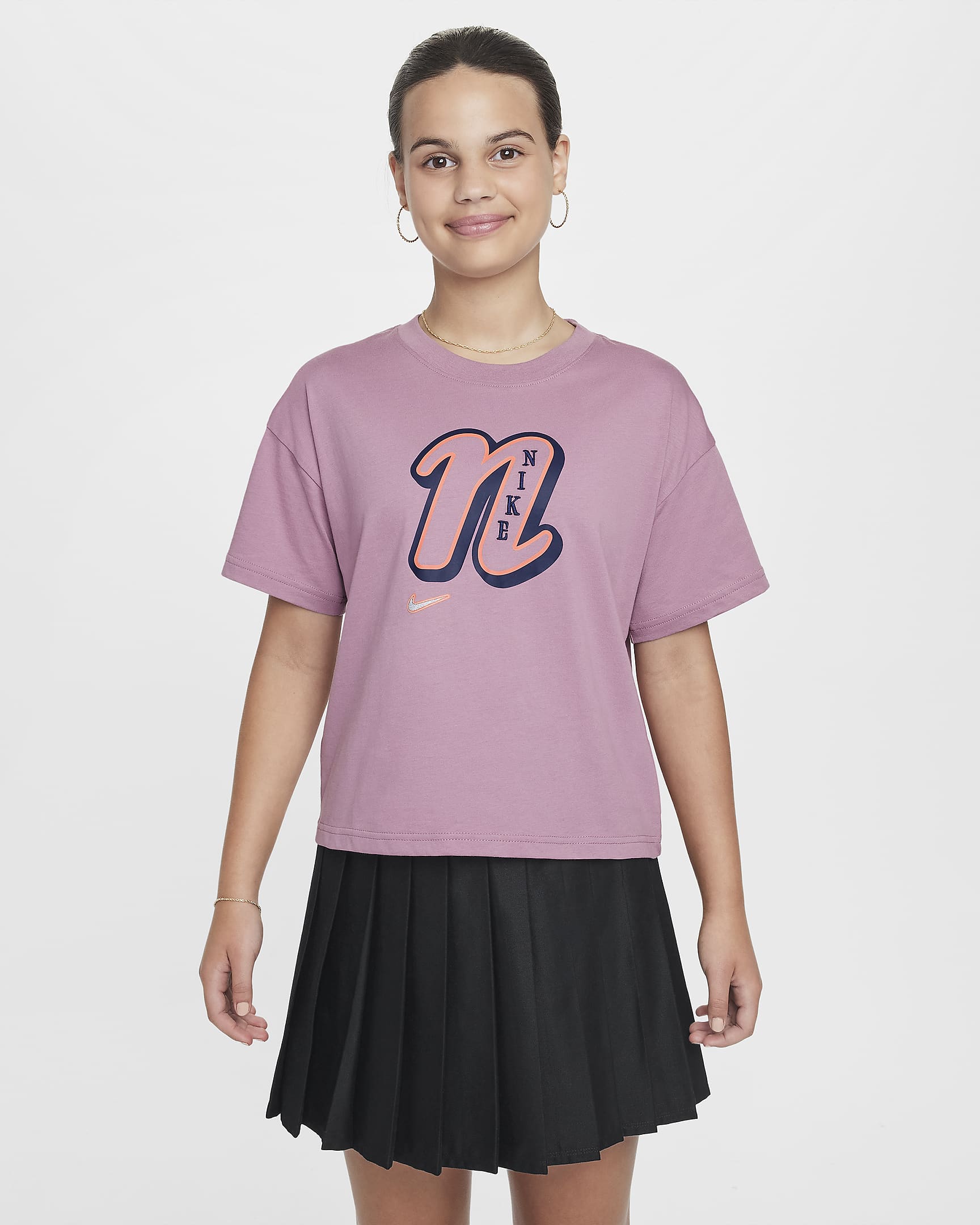 Nike Sportswear Girls' T-Shirt - Plum Dust