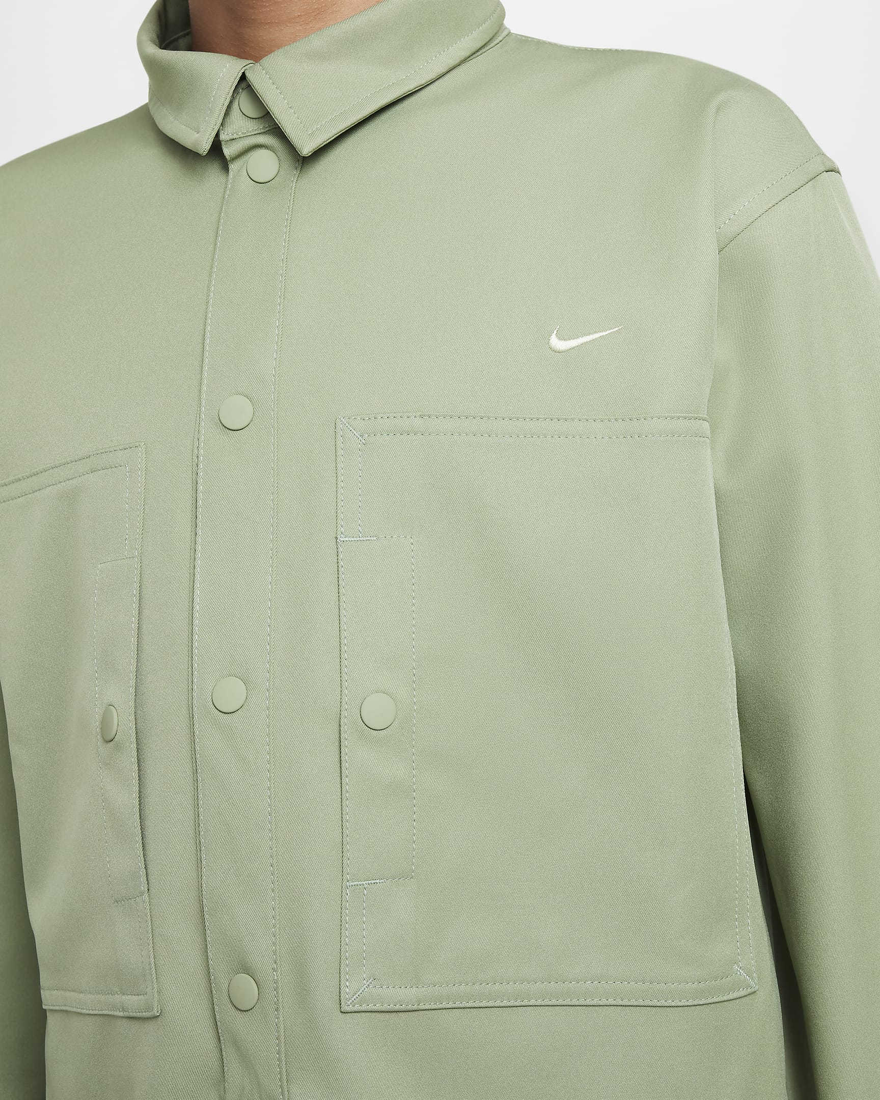 Nike Sportswear Metro Ground Older Kids' Top - Oil Green/Olive Aura