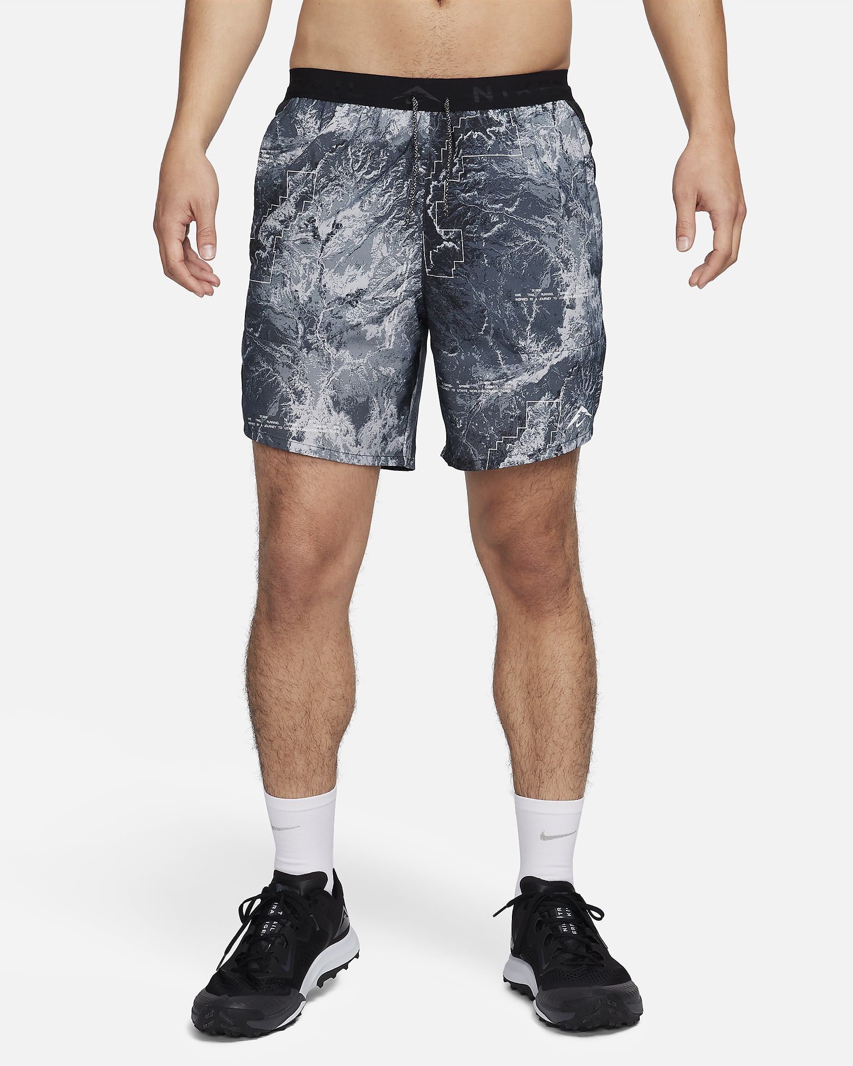 Nike Stride Men's Dri-FIT 18cm (approx.) Brief-Lined Running Shorts - Anthracite/Black/Black/Summit White