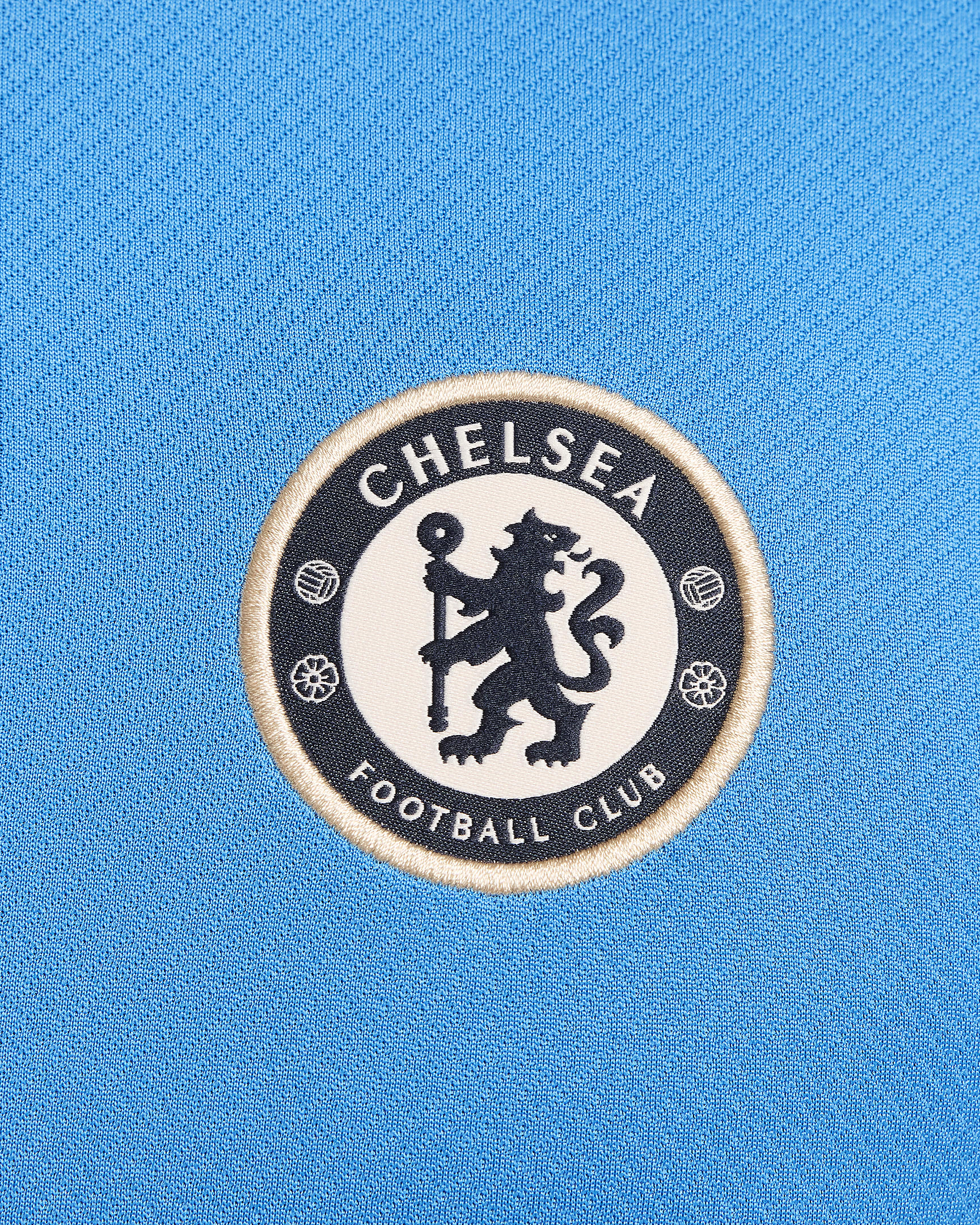 Chelsea F.C. Strike Men's Nike Dri-FIT Football Short-Sleeve Knit Top - Light Photo Blue/Light Photo Blue/Obsidian/Guava Ice