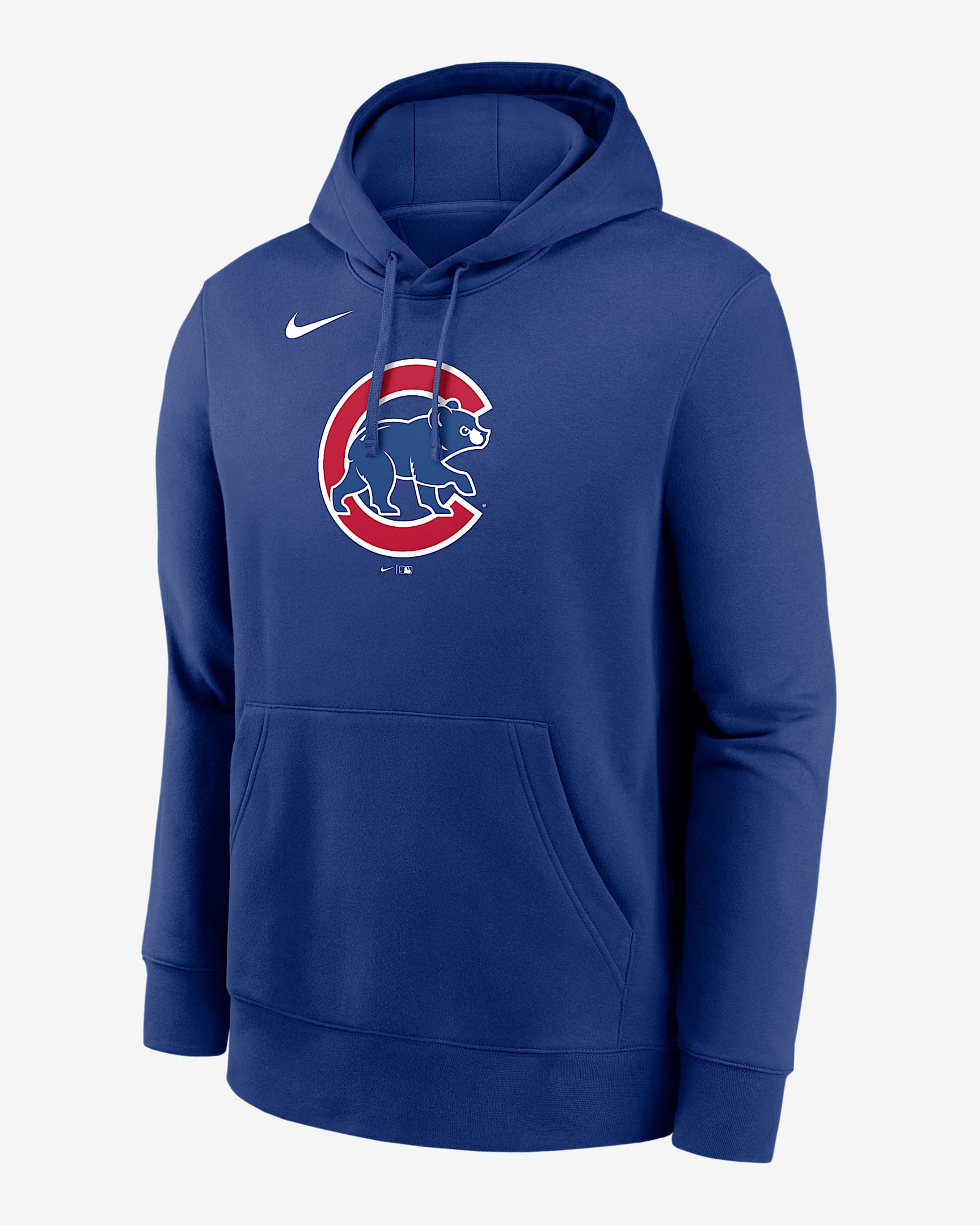Chicago Cubs Logo Club Men's Nike MLB Pullover Hoodie - Rush Blue