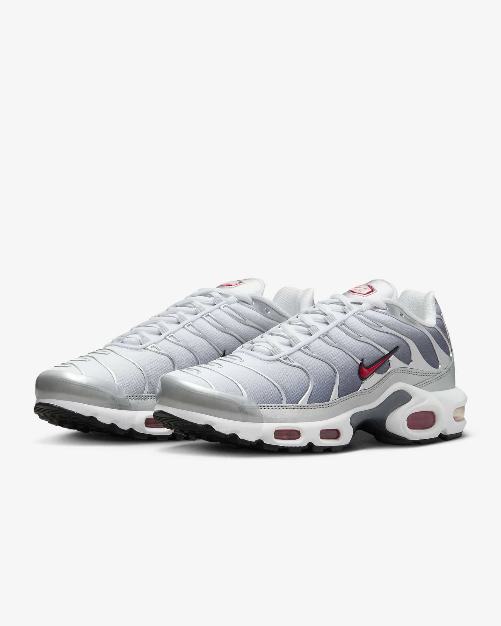 Nike Air Max Plus Sabatilles - Dona - Platejat metal·litzat/Cool Grey/Wolf Grey/University Red