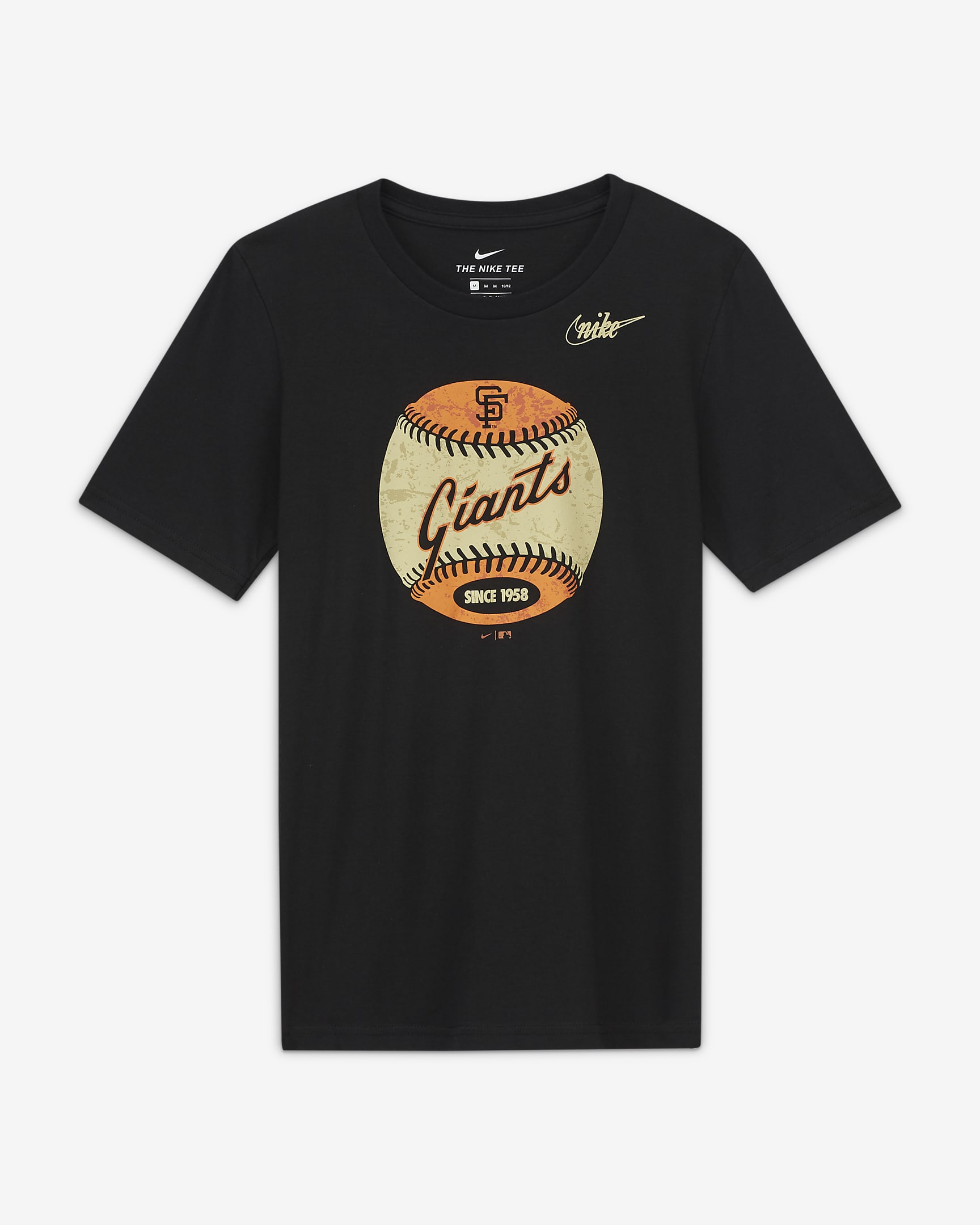 Playera para niño talla grande Nike (MLB San Francisco Giants) - Negro