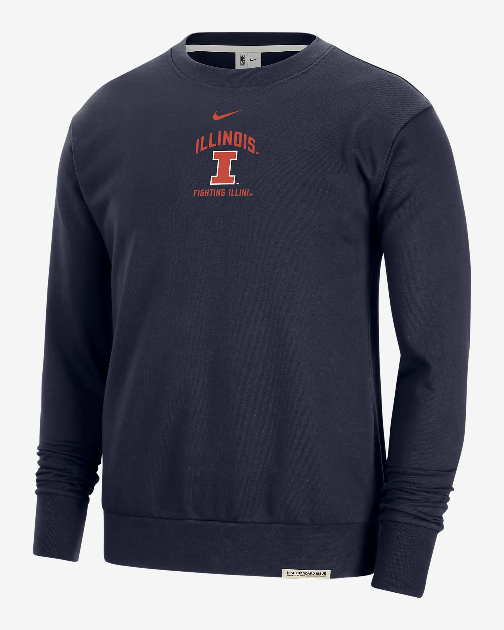 Illinois Standard Issue Men's Nike College Fleece Crew-Neck Sweatshirt ...