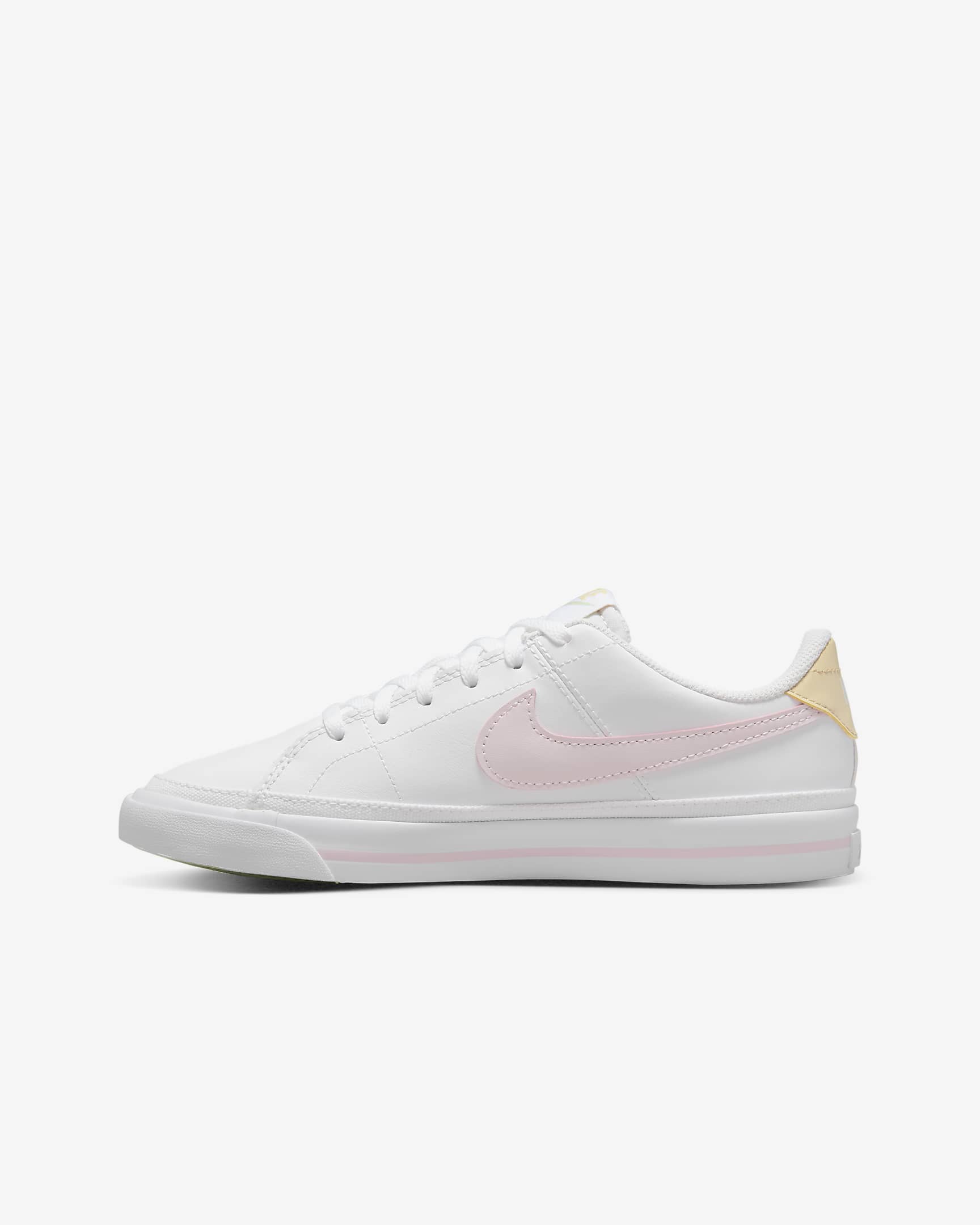 Tenis para niños grandes Nike Court Legacy - Blanco/Sésamo/Pulpa dulce/Espuma rosa