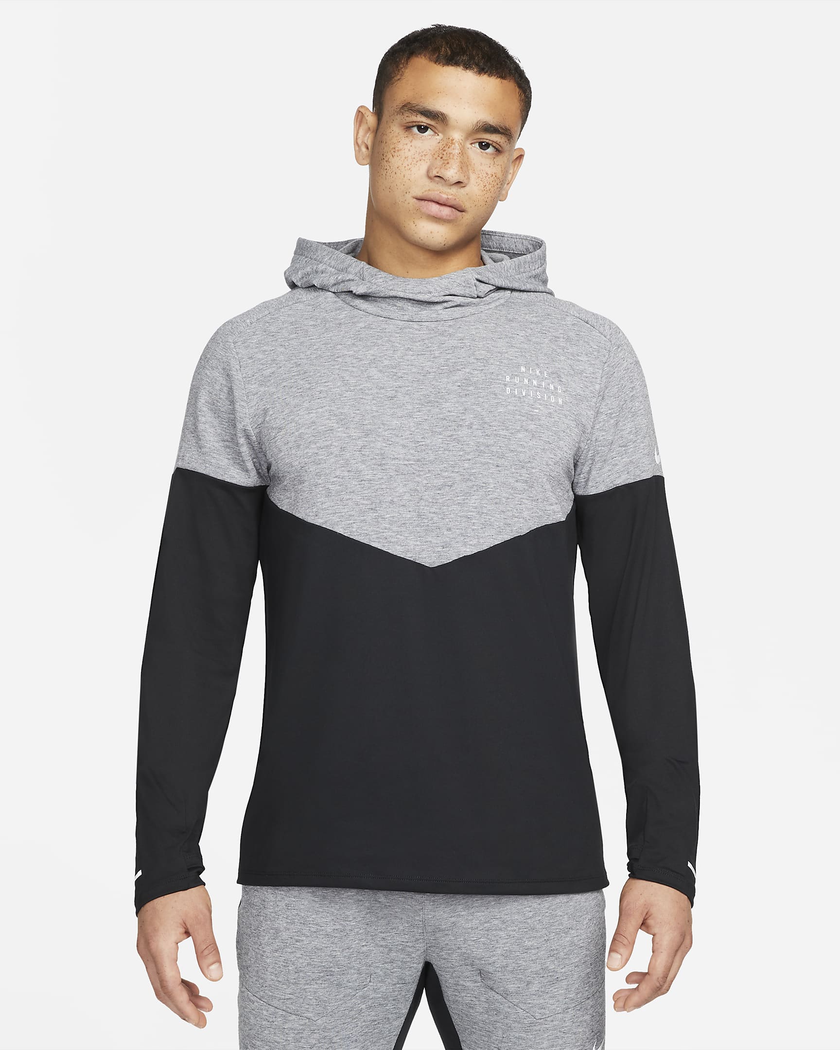 Sudadera con gorro de running para hombre Nike Therma-FIT Element Run Division - Negro/Negro/Puro