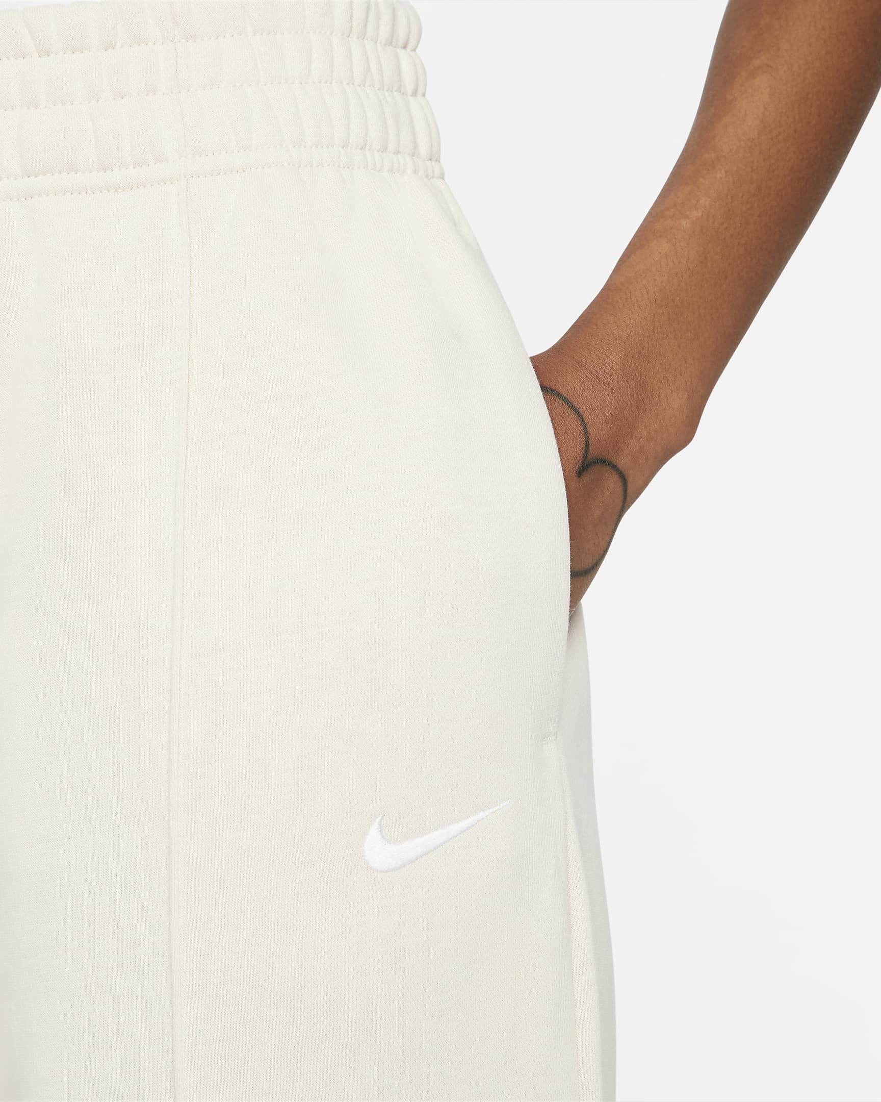 Nike Sportswear Essential Collection Women's Fleece Pants - Pearl White/White