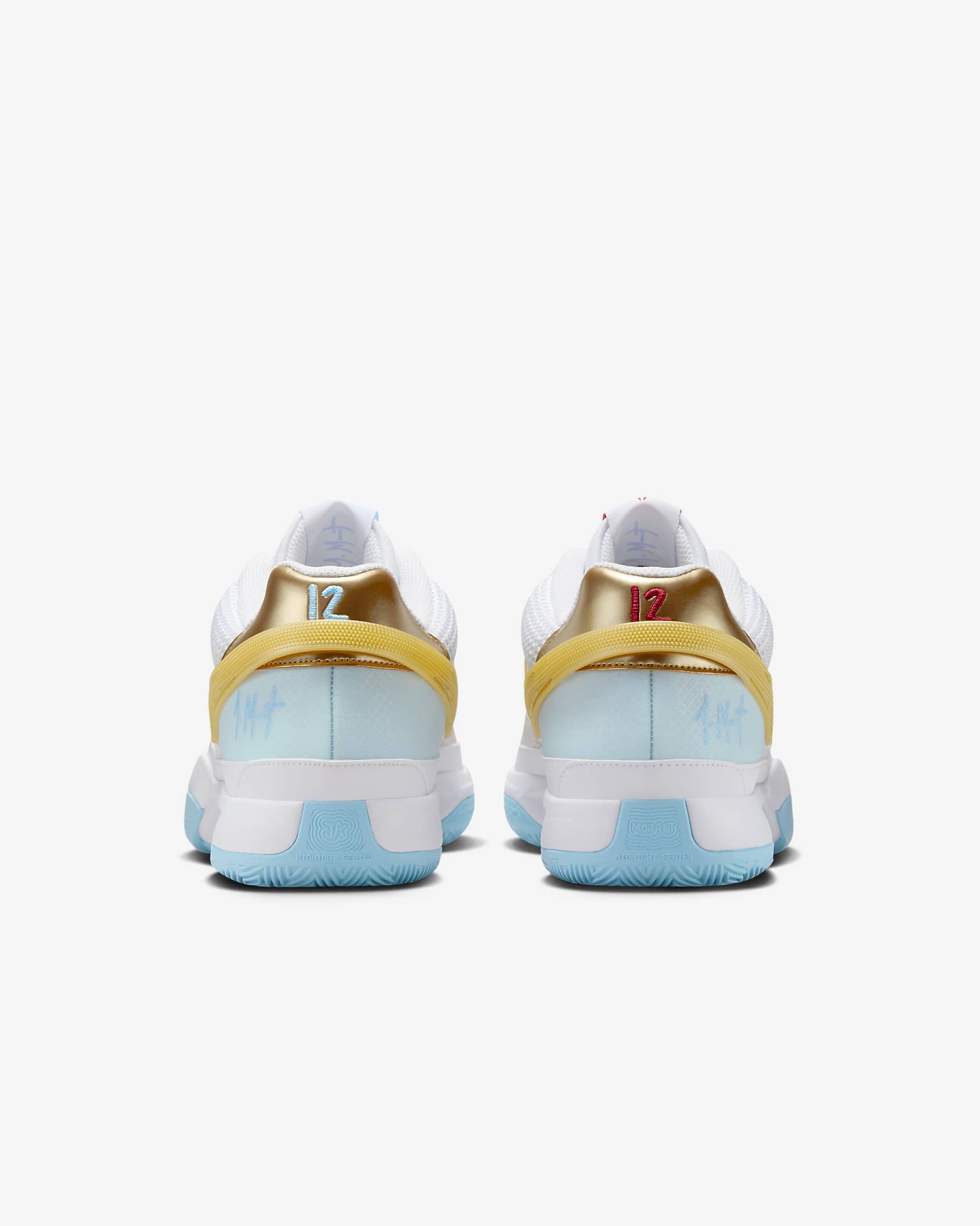 Ja 1 "Lunar New Year" Basketball Shoes - White/Aquarius Blue/Glacier Blue/Metallic Gold