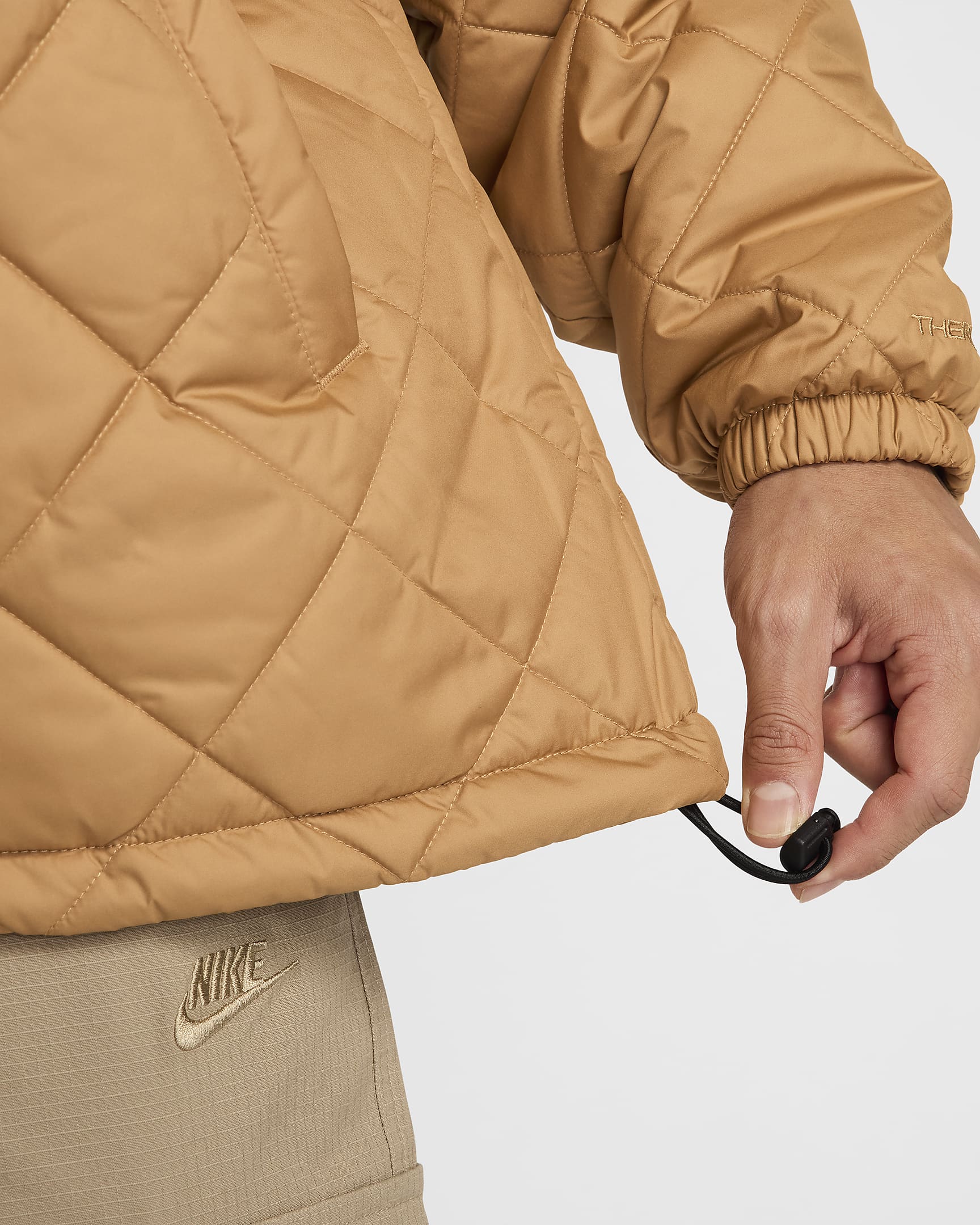 Nike Club Men's Lightweight Quilted Therma-FIT Insulated Jacket - Flax/Black/Flax