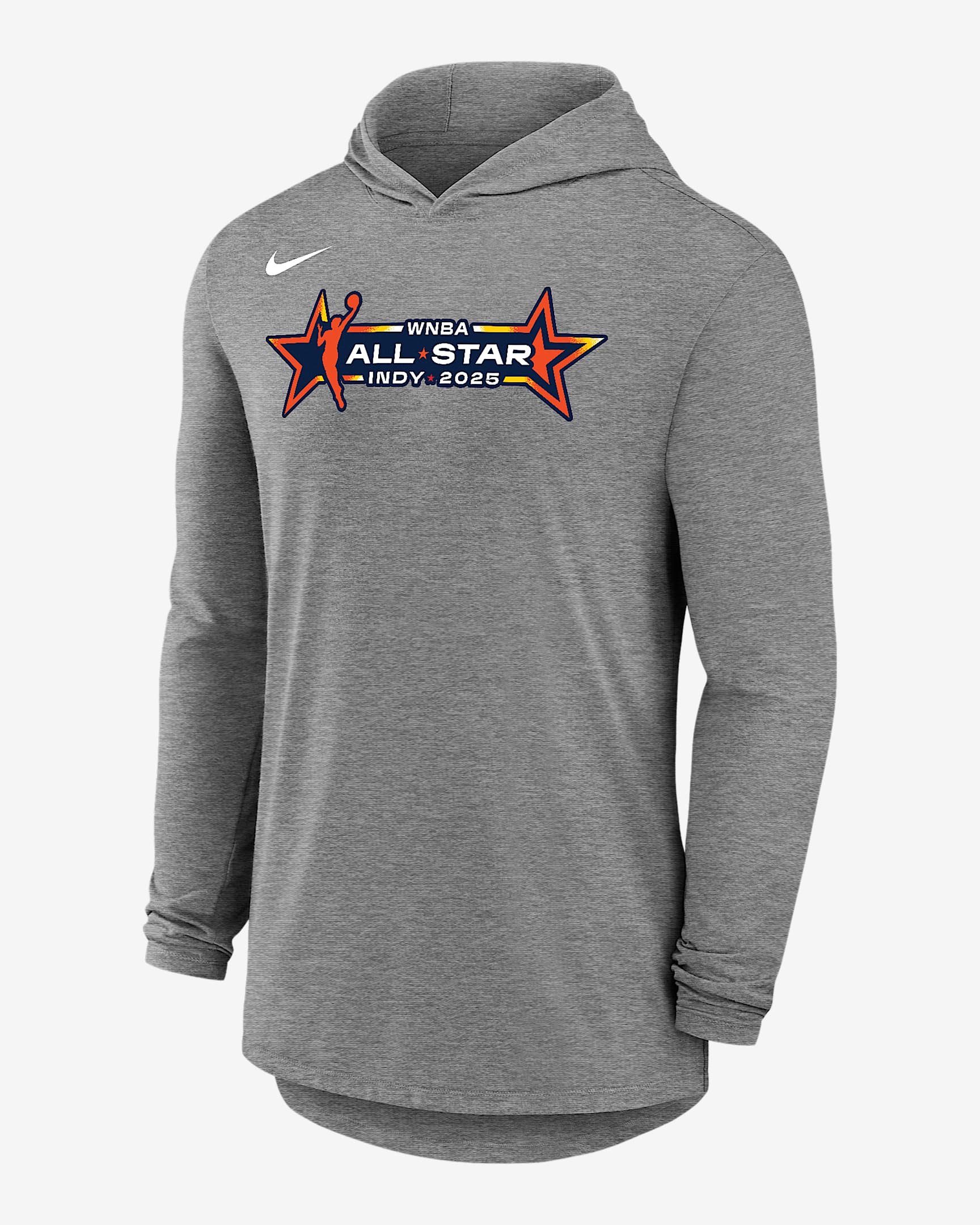 WNBA 2025 All-Star Weekend Men's Nike Hooded Long-Sleeve T-Shirt - Dark Grey Heather