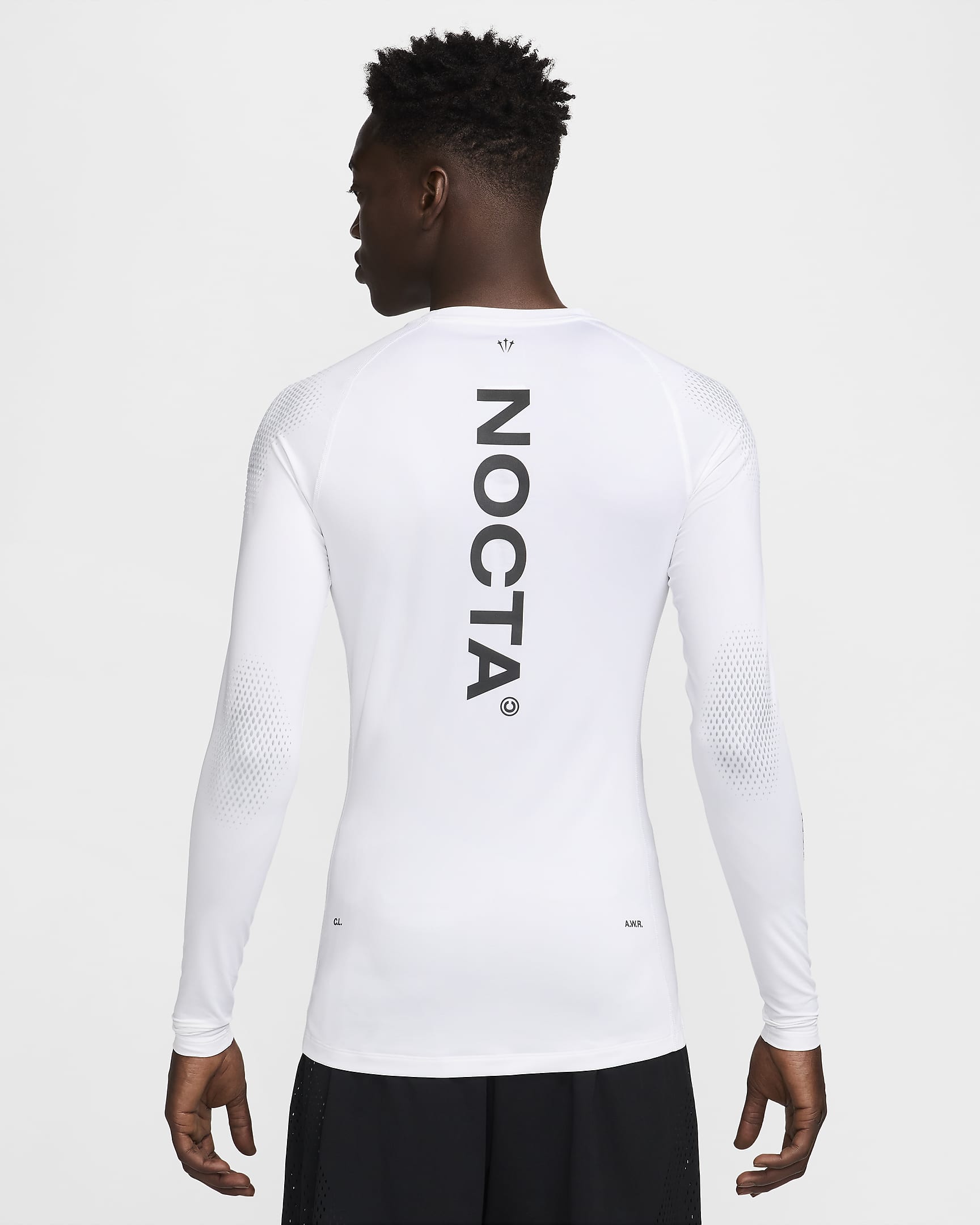 Haut de basketball première couche à manches longues NOCTA pour homme - Blanc/Noir