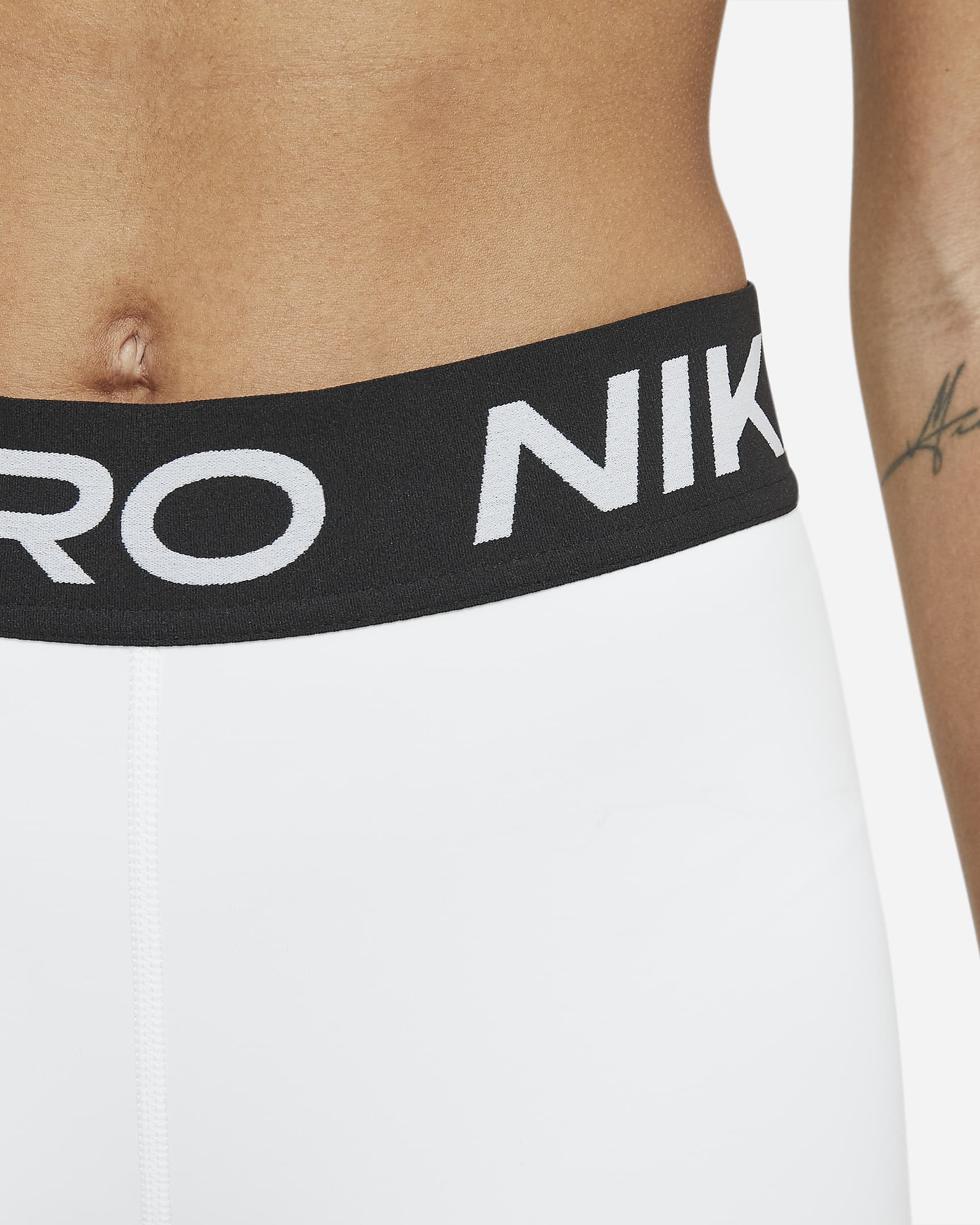 Nike Pro Women's 3" Shorts - White/Black/Black