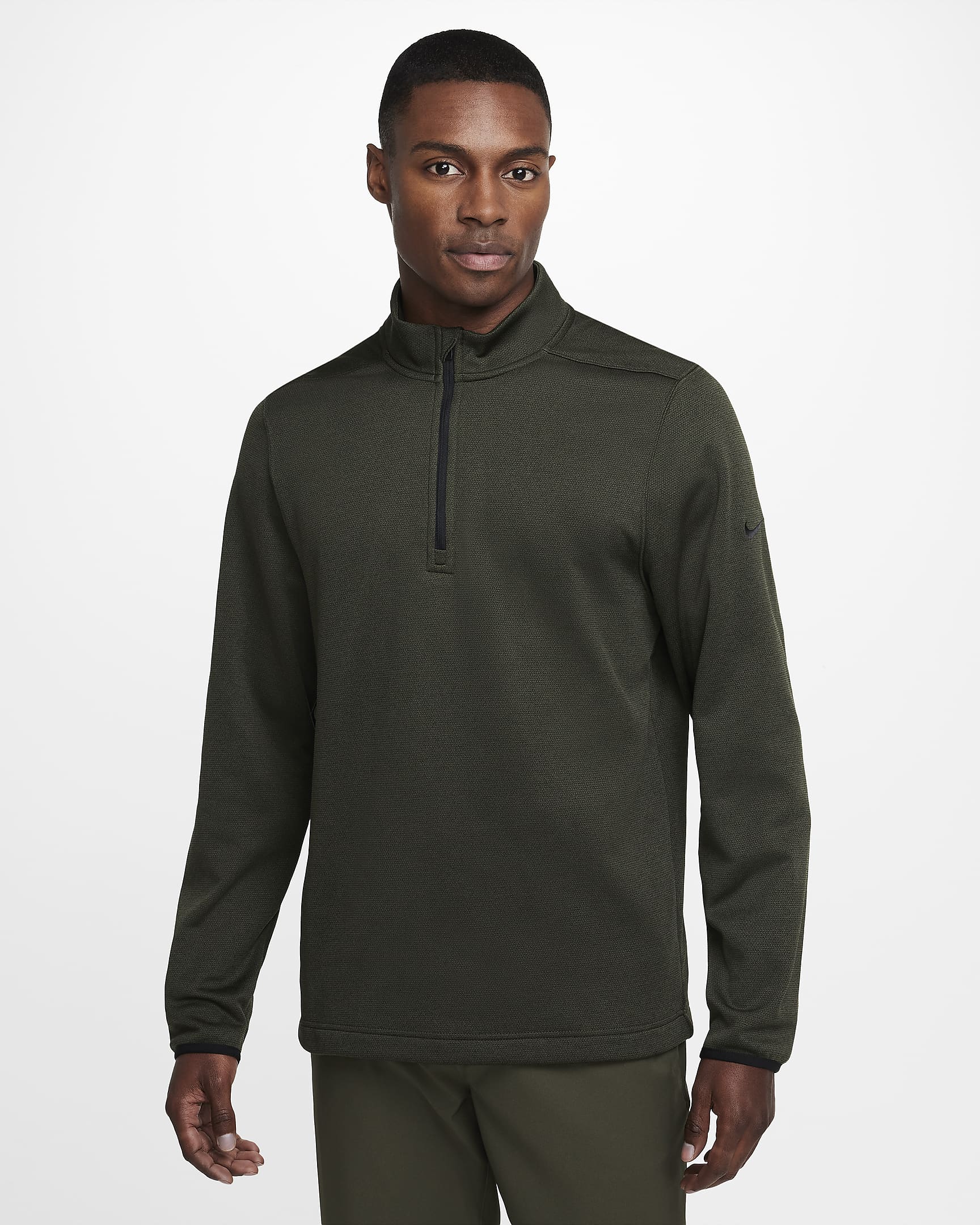 Nike Therma-FIT Victory Men's 1/4-Zip Golf Top - Cargo Khaki/Black