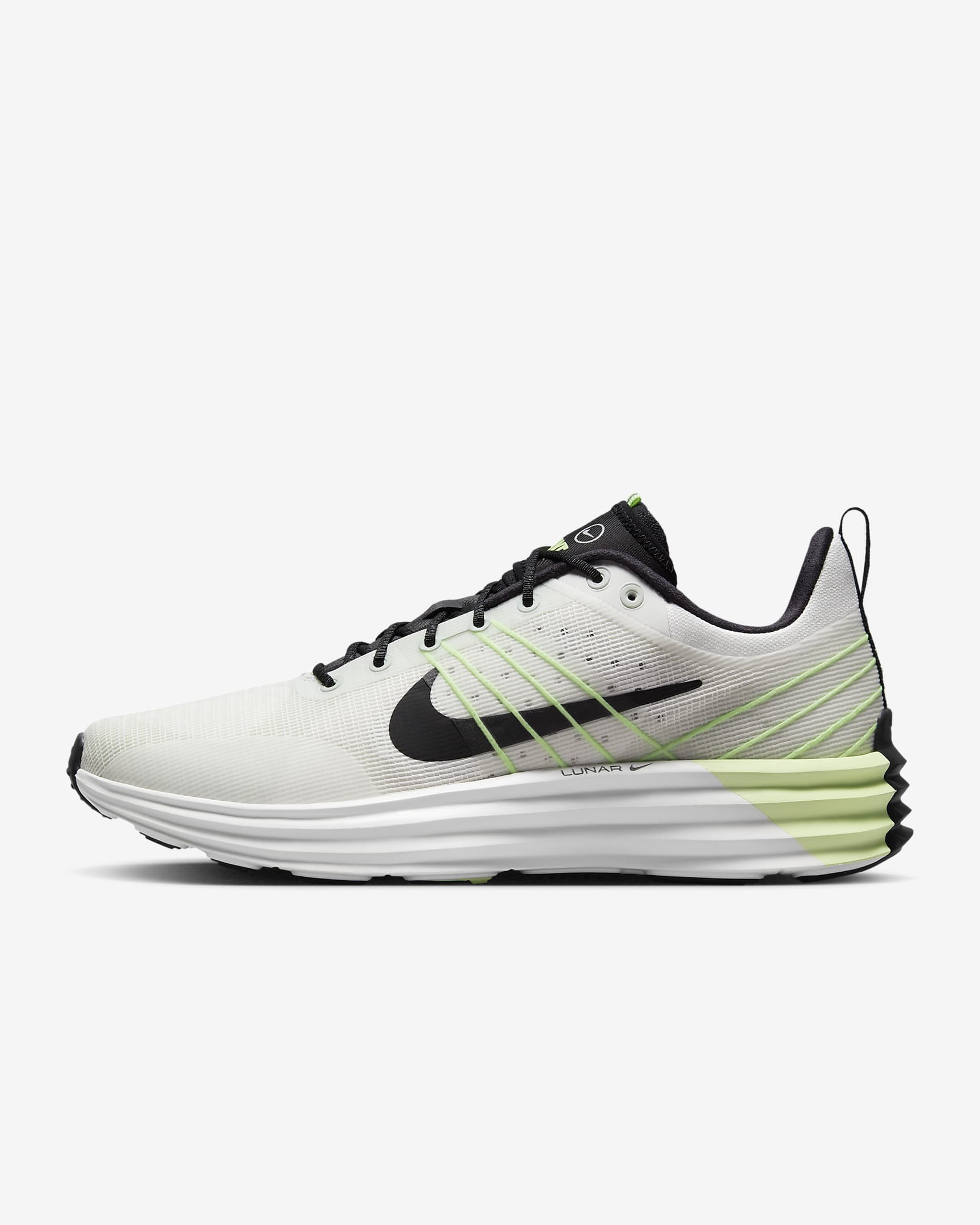 รองเท้าผู้ชาย Nike Lunar Roam - Summit White/Light Silver/Barely Volt/ดำ