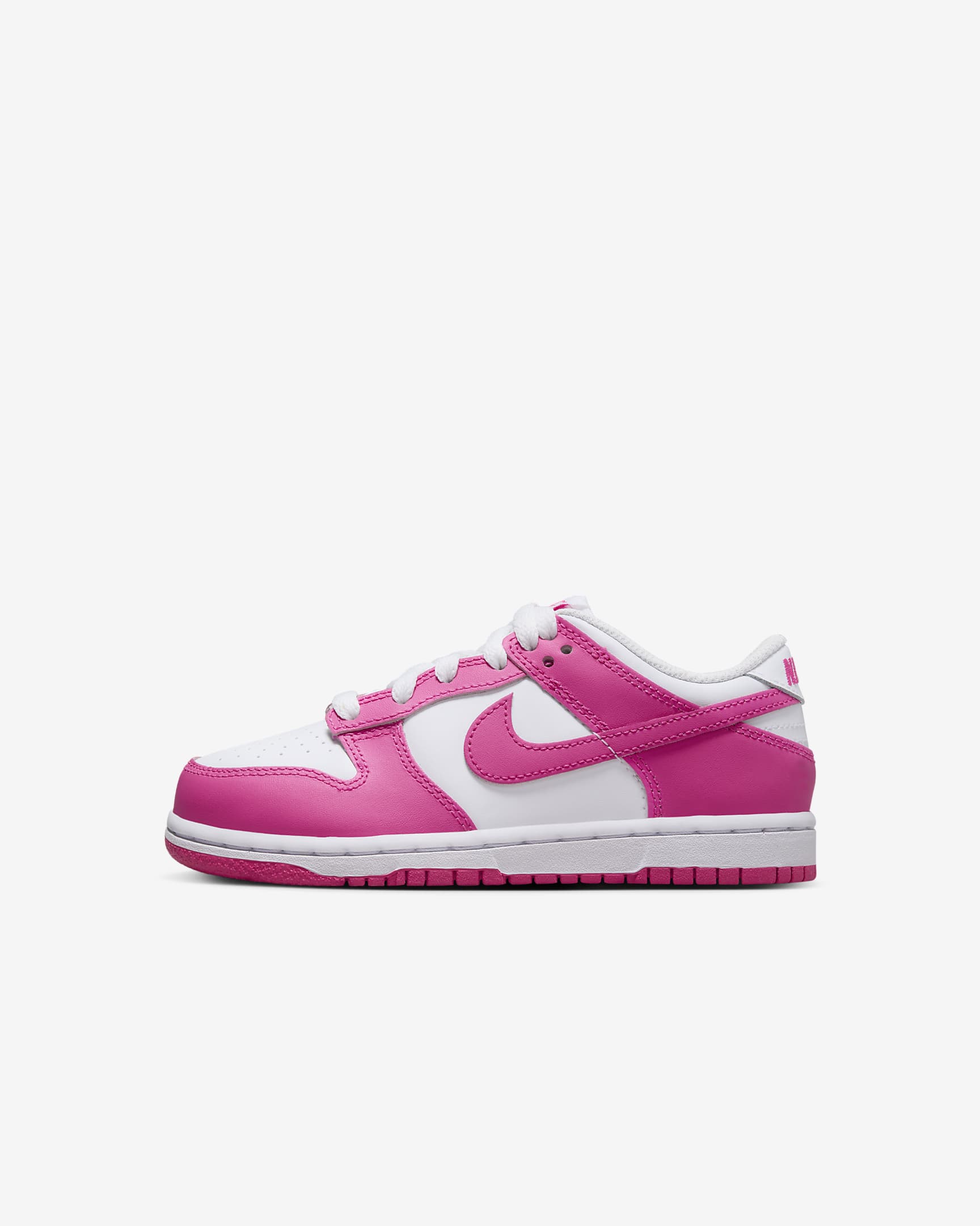 Nike Dunk Low Younger Kids' Shoes - Laser Fuchsia/White/Laser Fuchsia