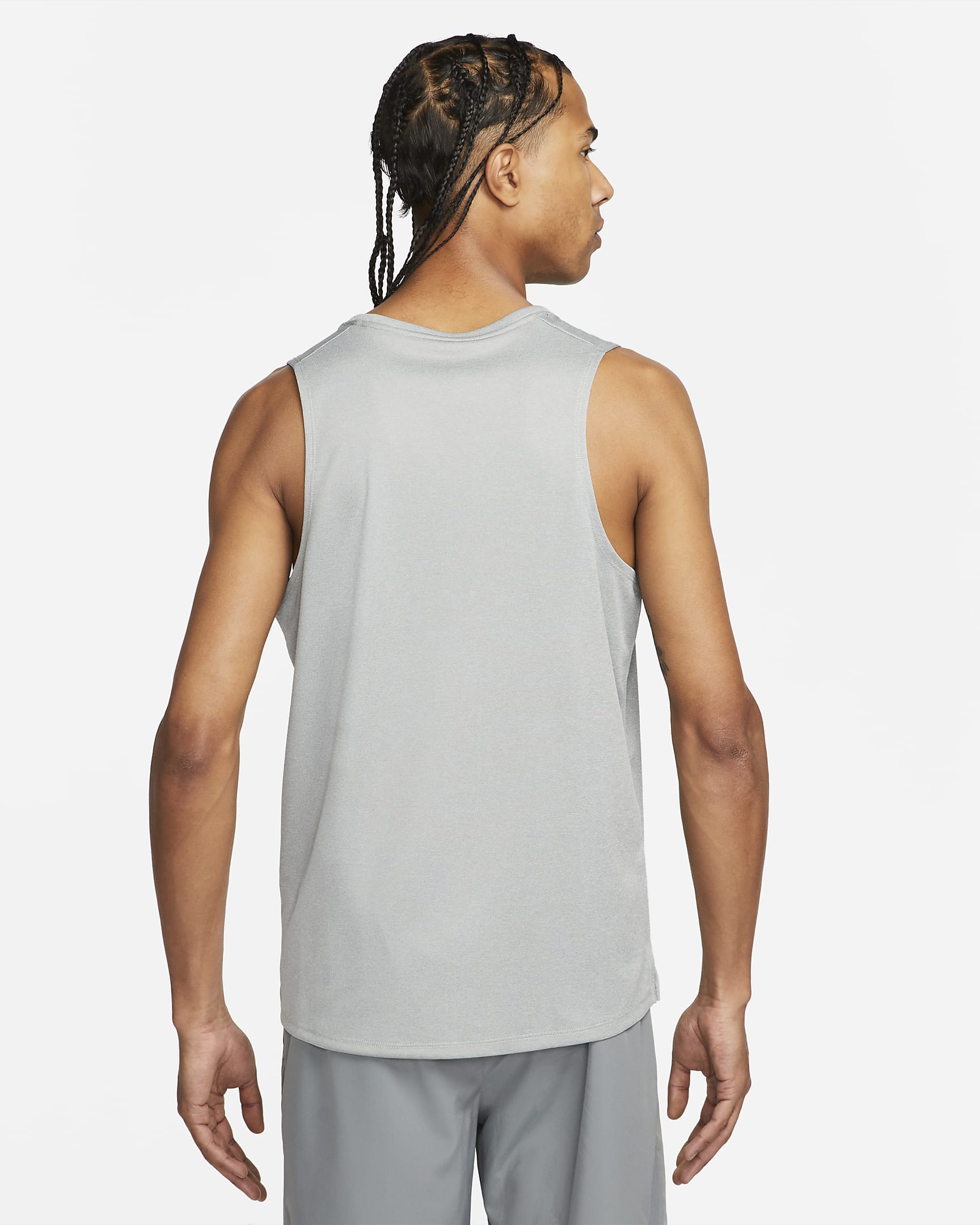 Nike Miler Men's Dri-FIT Running Tank - Particle Grey/Grey Fog/Heather