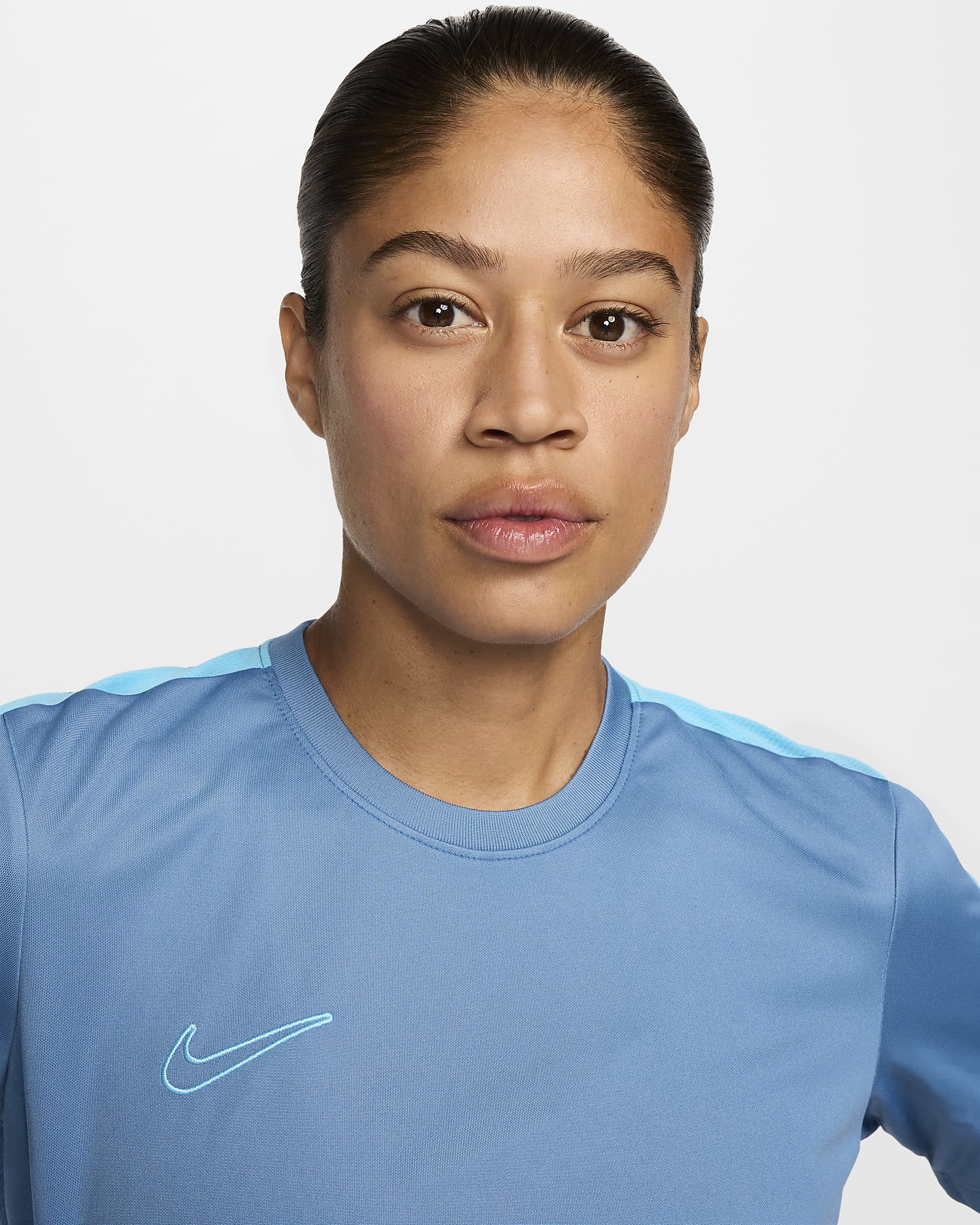 Nike Dri-FIT Academy Voetbaltop met korte mouwen voor dames - Aegean Storm/Baltic Blue/Baltic Blue