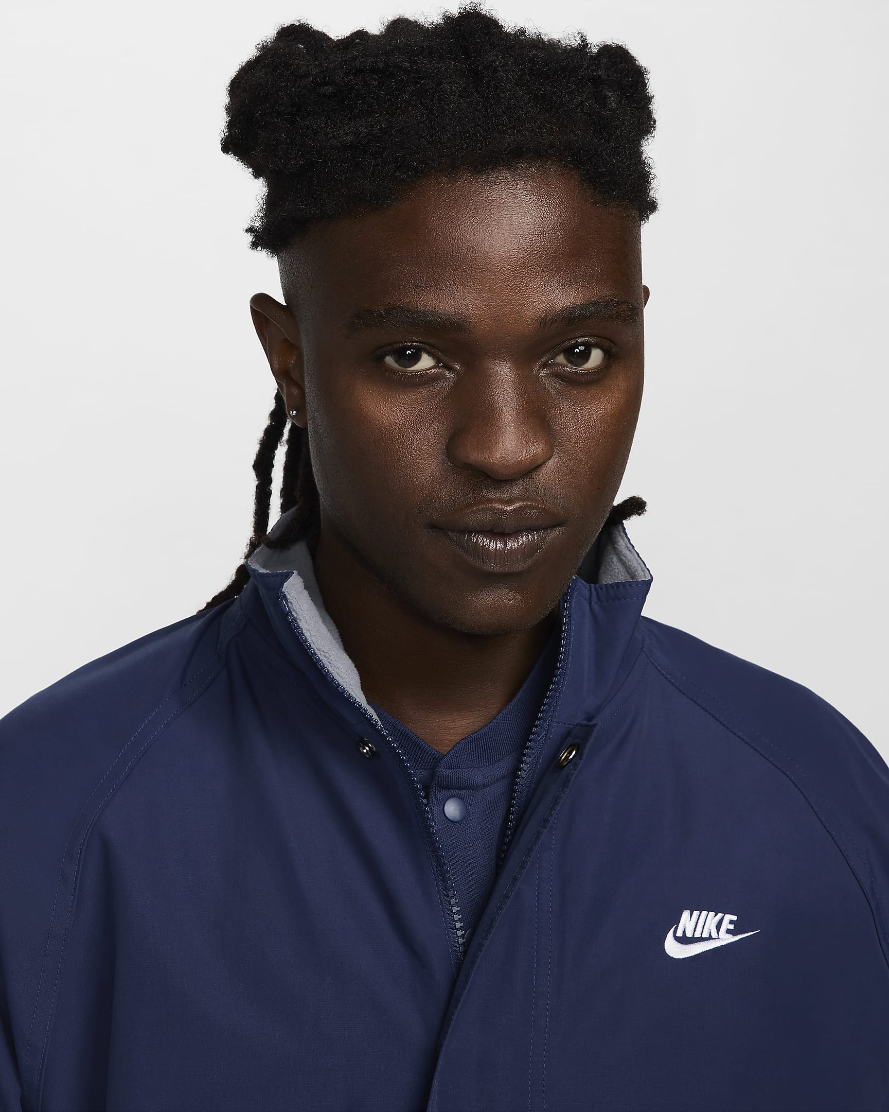 Nike Club Futura Men's Jacket - Midnight Navy/White