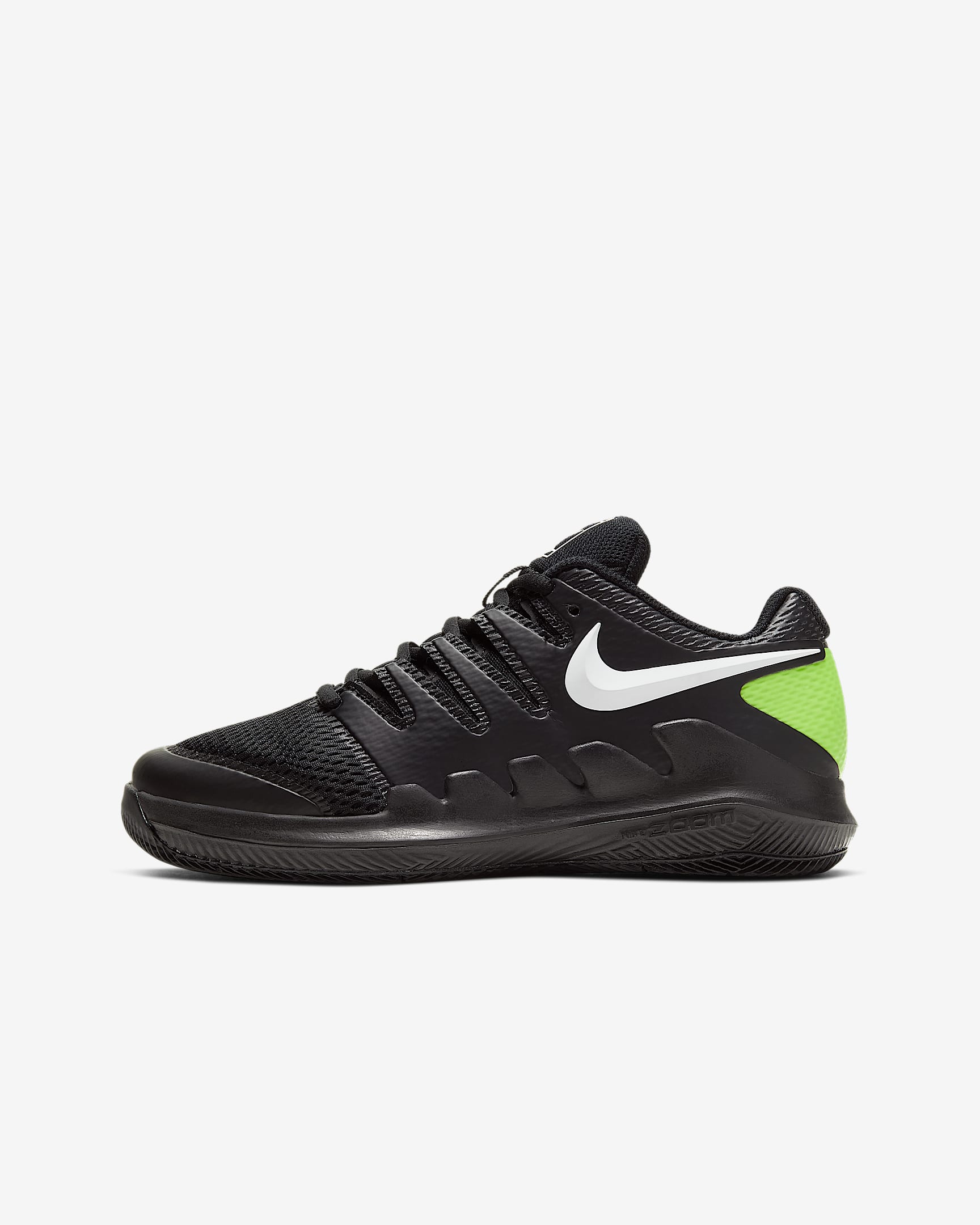 NikeCourt Jr. Vapor X Zapatillas de tenis - Niño/a y niño/a pequeño/a - Negro/Volt/Blanco