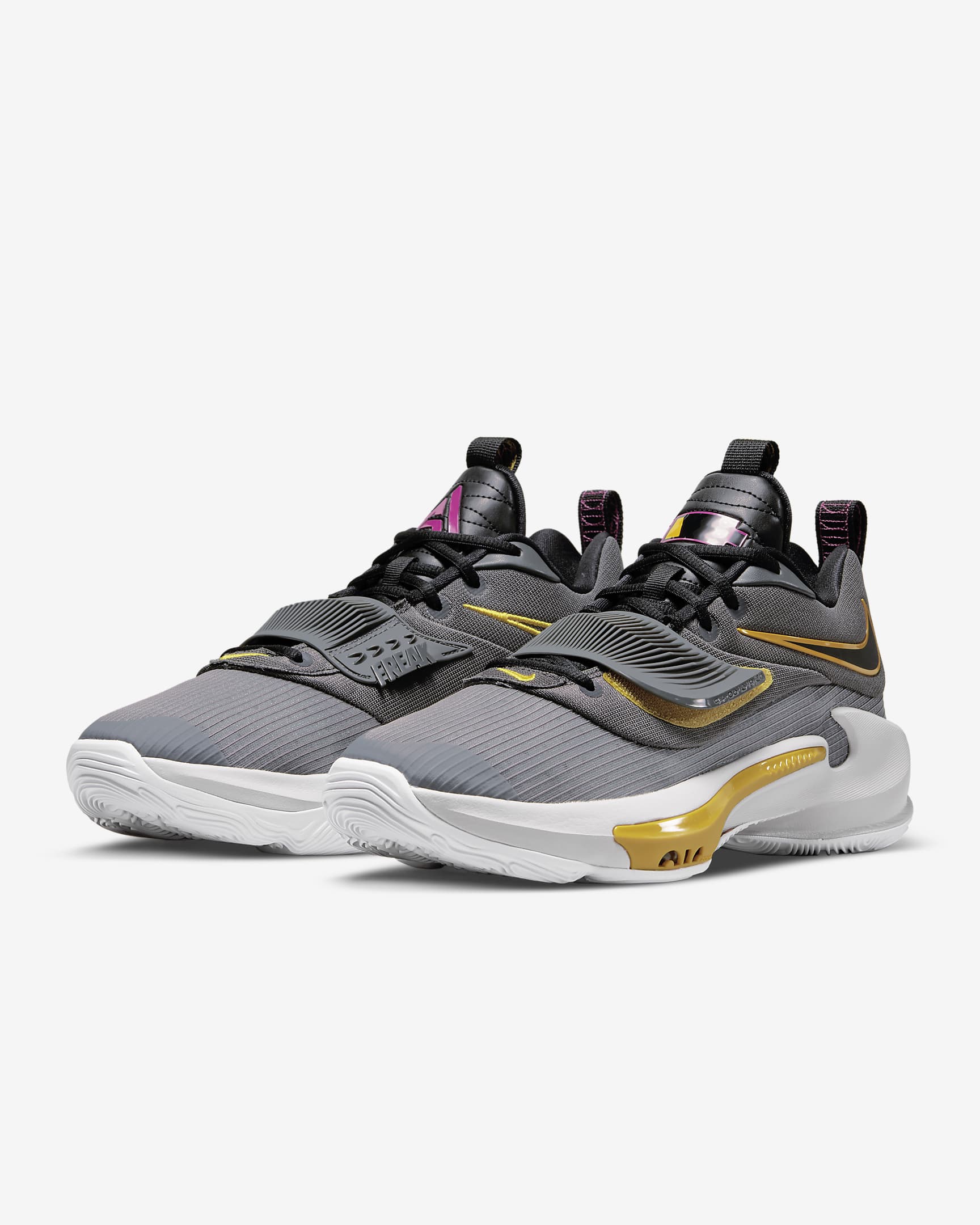 Freak 3 Basketball Shoes - Iron Grey/Vivid Sulphur/Particle Grey/Black