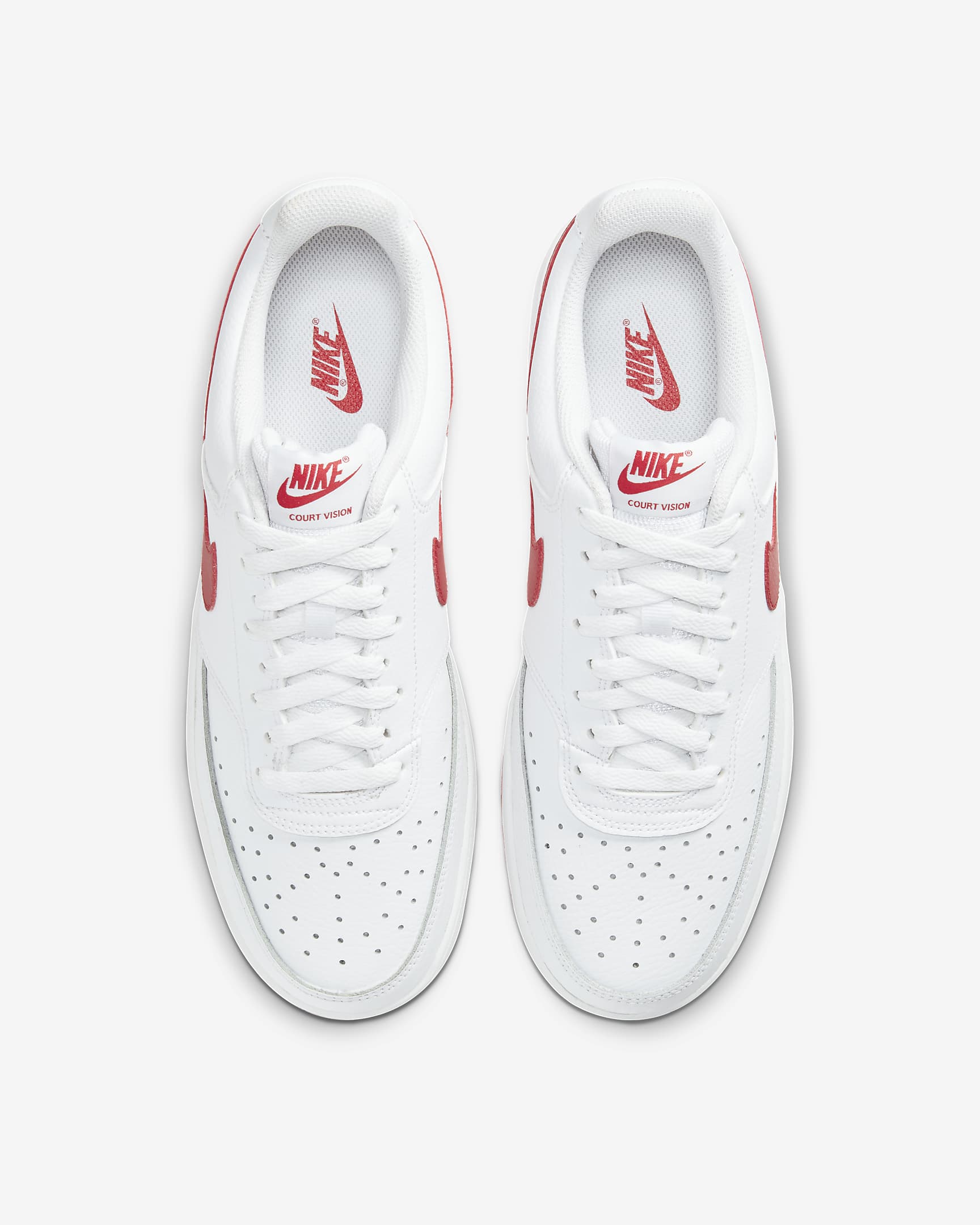 Nike Court Vision Low Shoes - White/University Red
