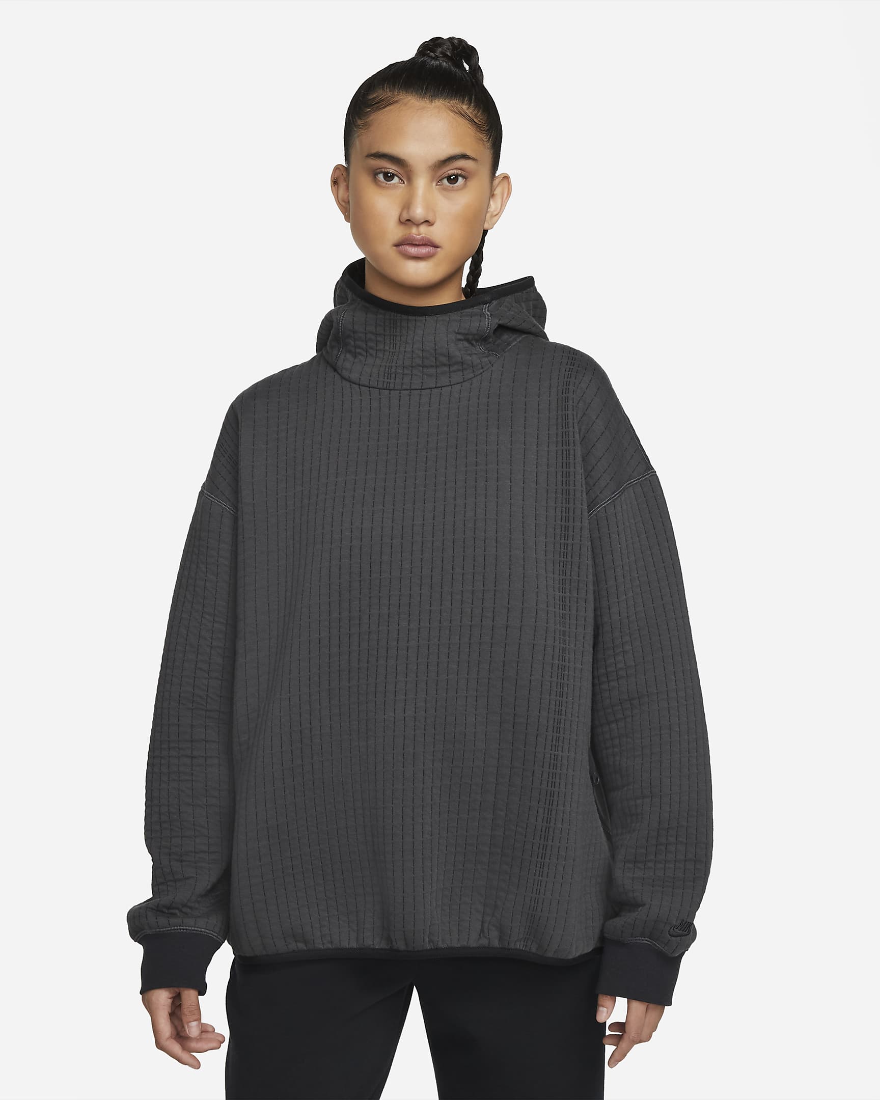 Sudadera sin cierre de diseño Nike Sportswear Therma-FIT ADV Tech Pack - Antracita/Negro/Negro
