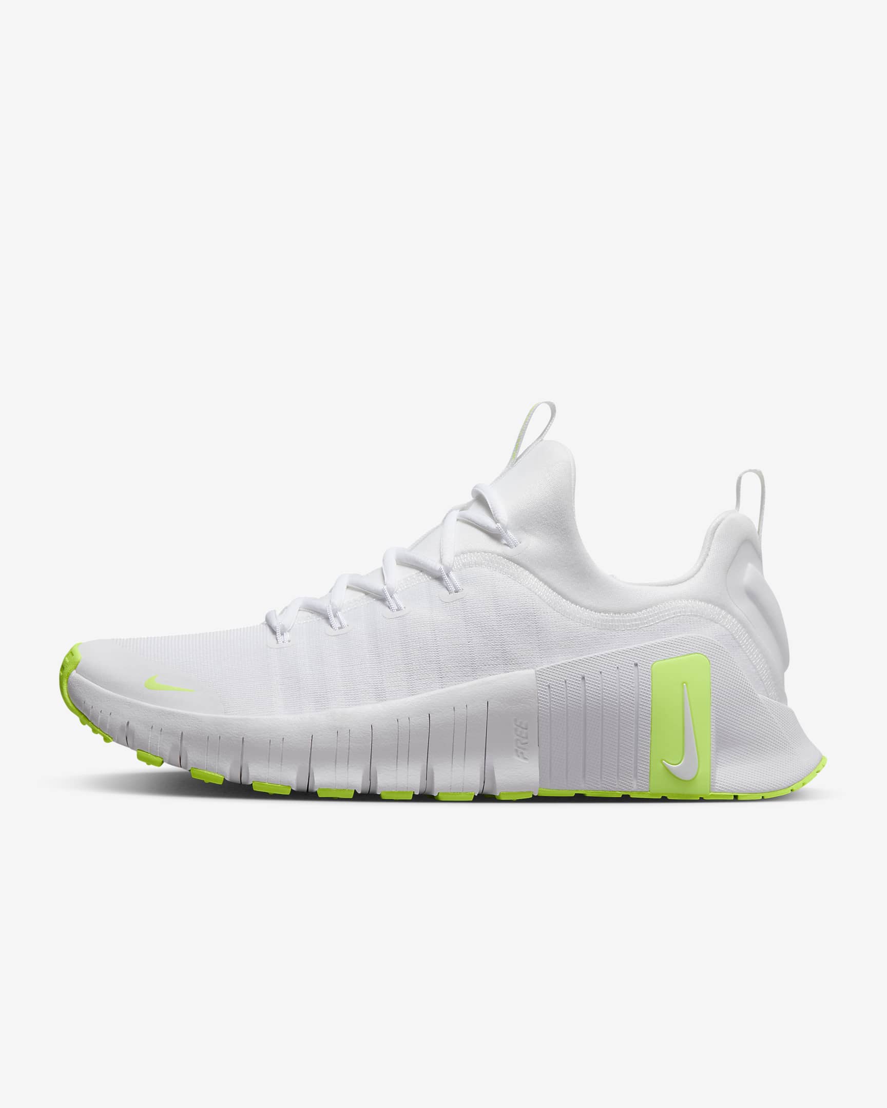 Nike Free Metcon 6 Men's Workout Shoes - White/White/Volt