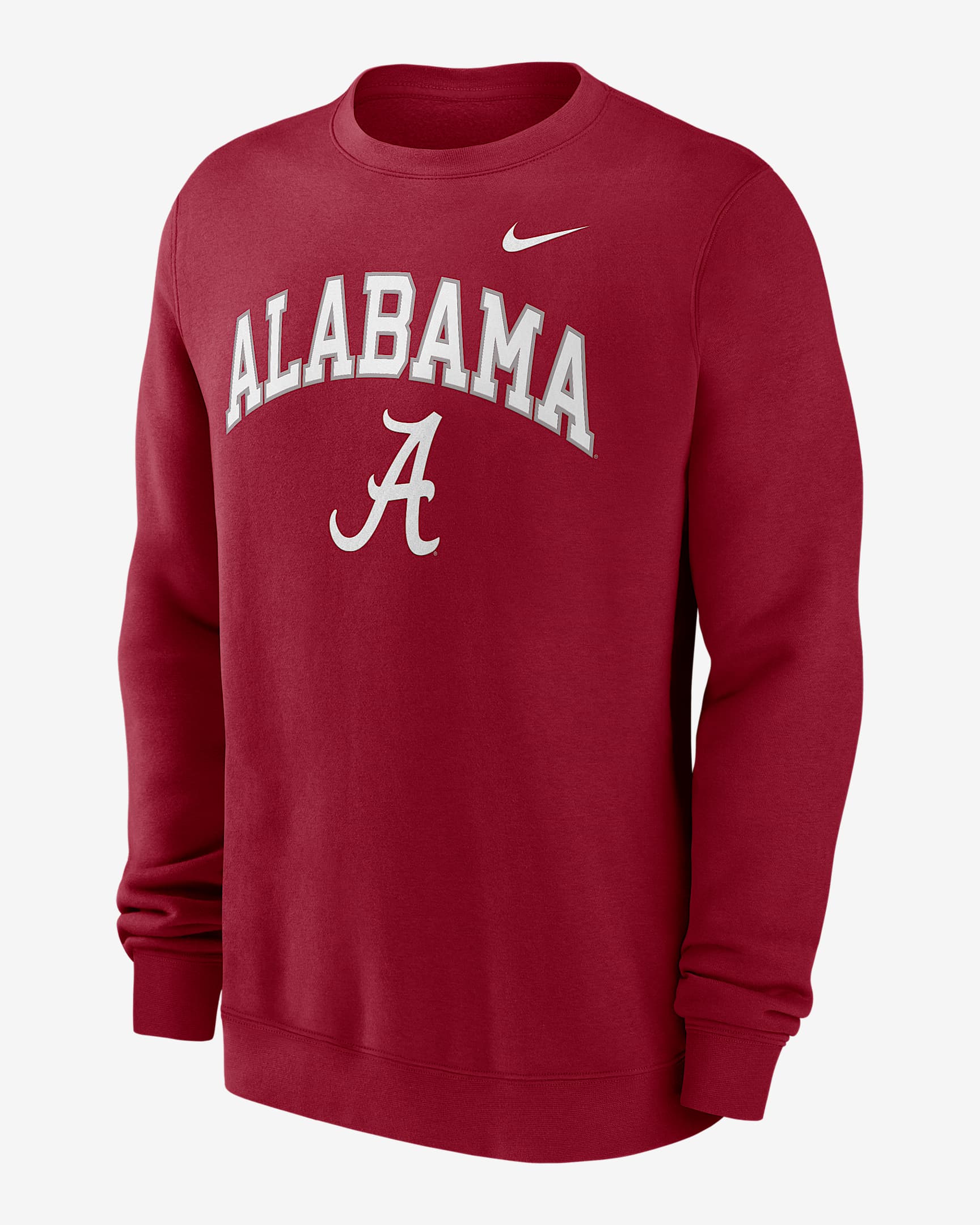Alabama Arch Men's Nike College Pullover Crew - Crimson