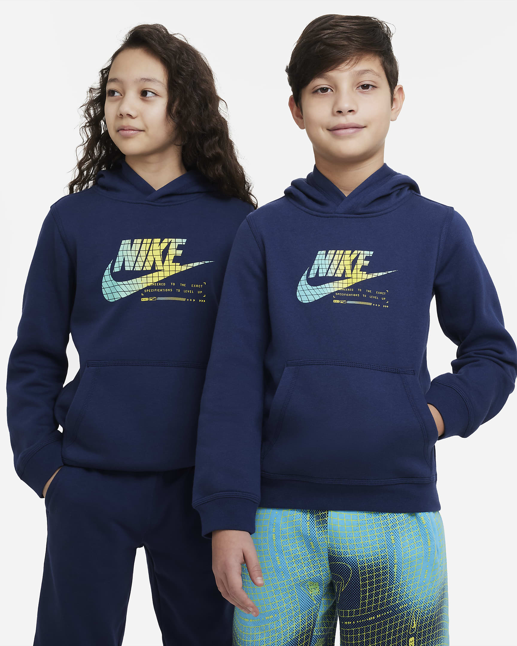 Nike Sportswear Club Fleece Big Kids' Graphic Pullover Hoodie. Nike JP