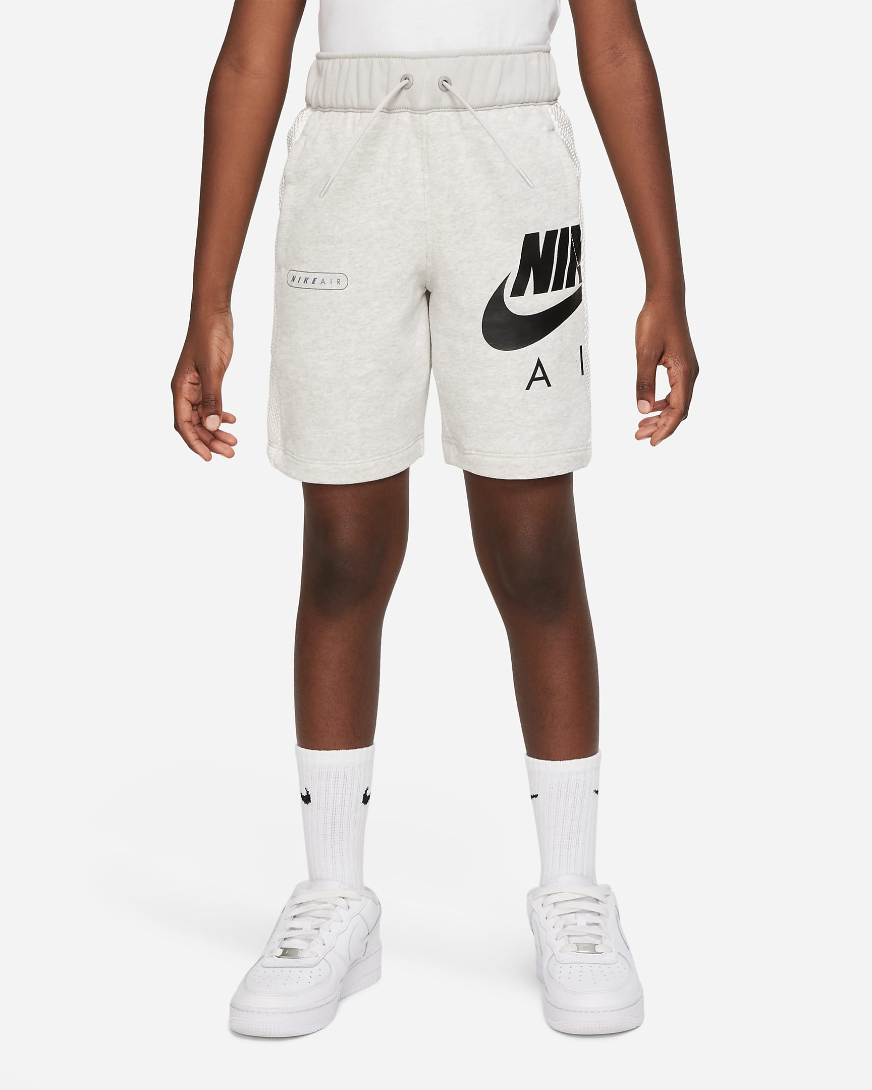 Nike Air Older Kids' (Boys') French Terry Shorts - Light Iron Ore/Heather/Phantom/Black