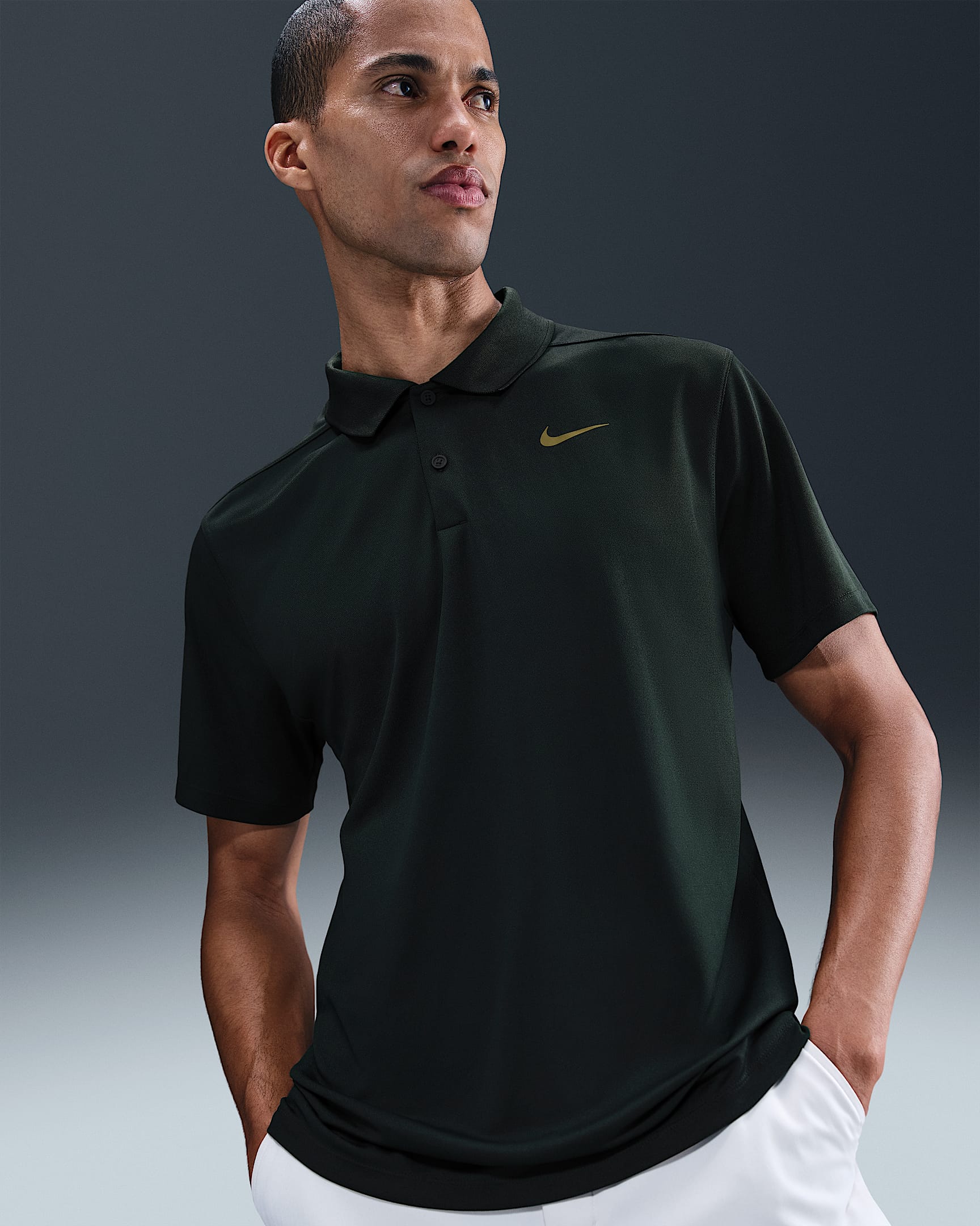 Nike Dri-FIT Victory Men's Golf Polo - Night Forest/Olive Flak