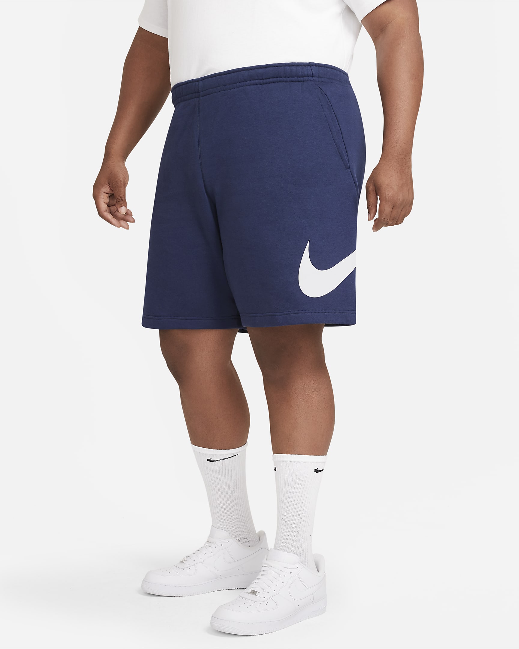 Shorts con estampado para hombre Nike Sportswear Club - Azul marino medianoche/Blanco/Blanco