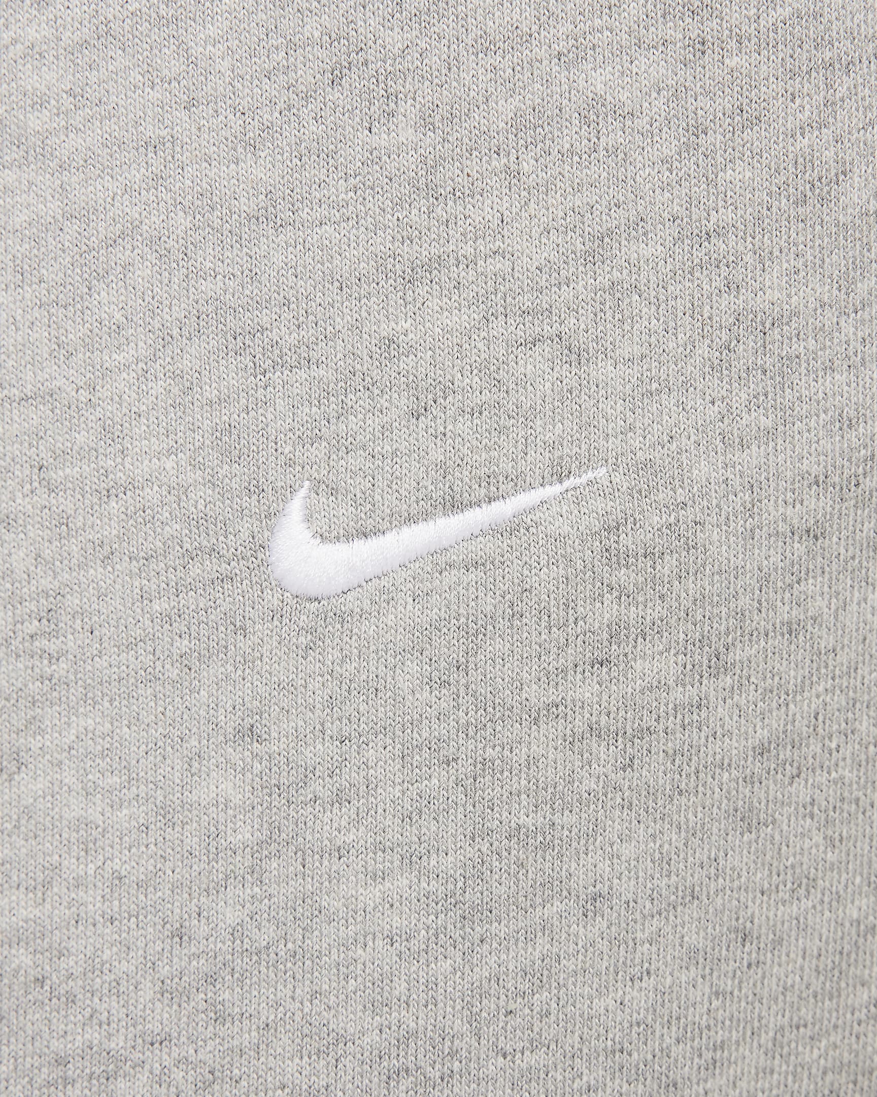 Nike Solo Swoosh Fleece-Hose mit offenem Saum für Herren - Dark Grey Heather/Weiß