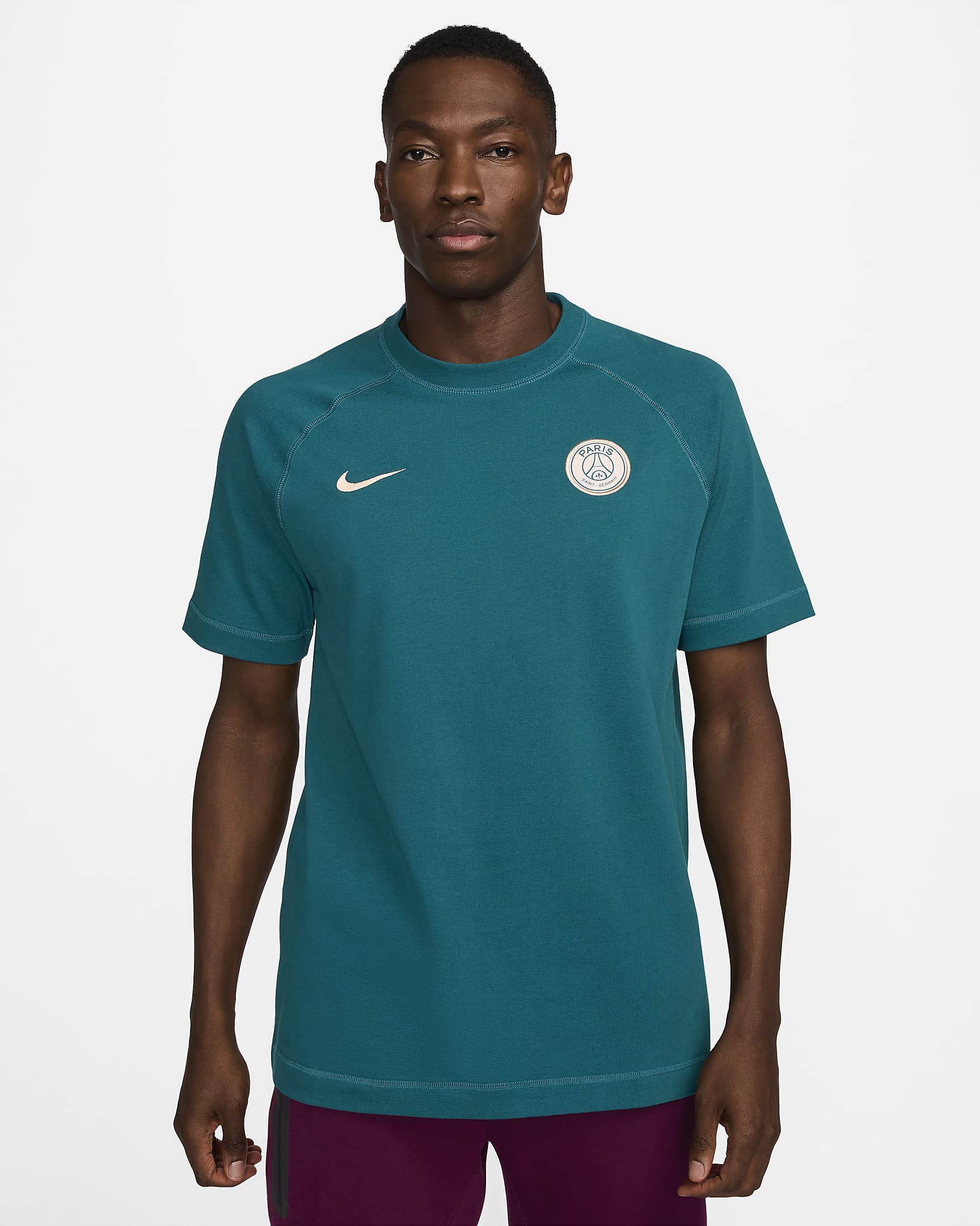 Paris Saint-Germain Travel Nike Kurzarm-Fußballoberteil - Geode Teal/Guava Ice