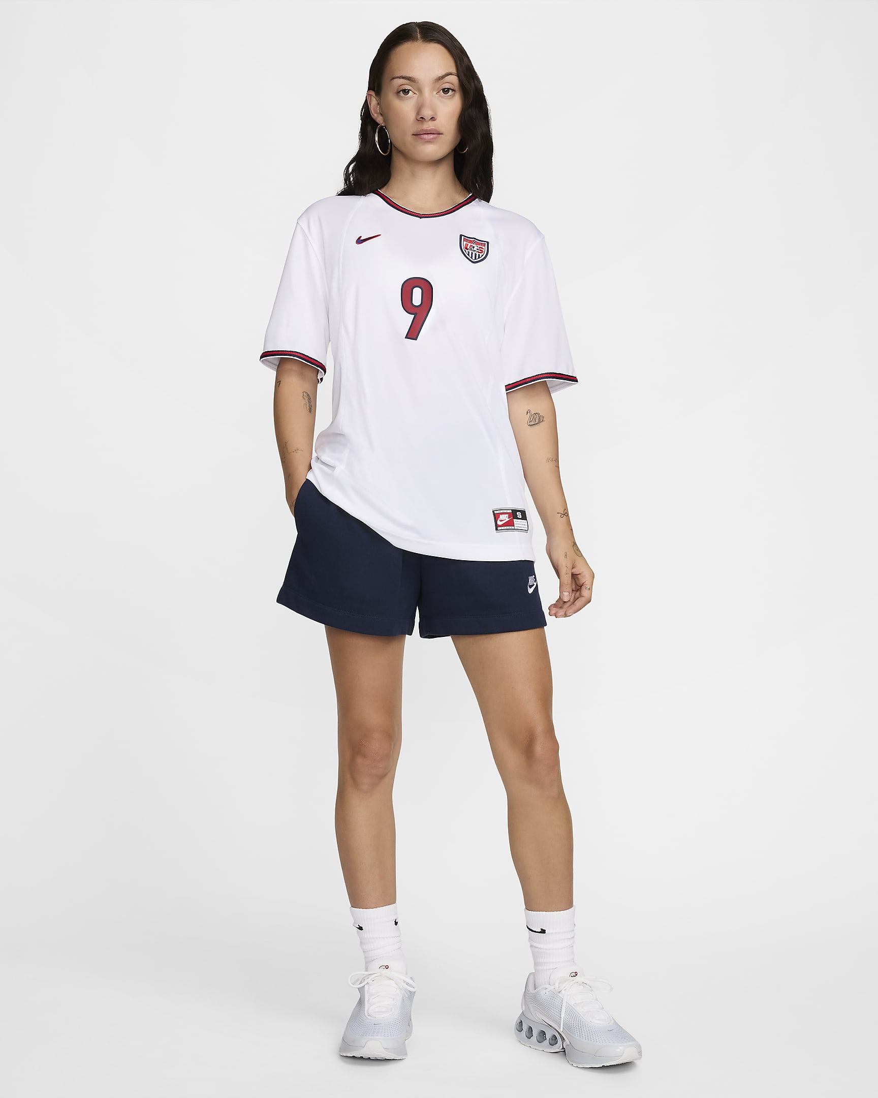 Mia Hamm USWNT 1999 Reissue Nike Football Replica-spillertrøje til kvinder - hvid/Royal Blue