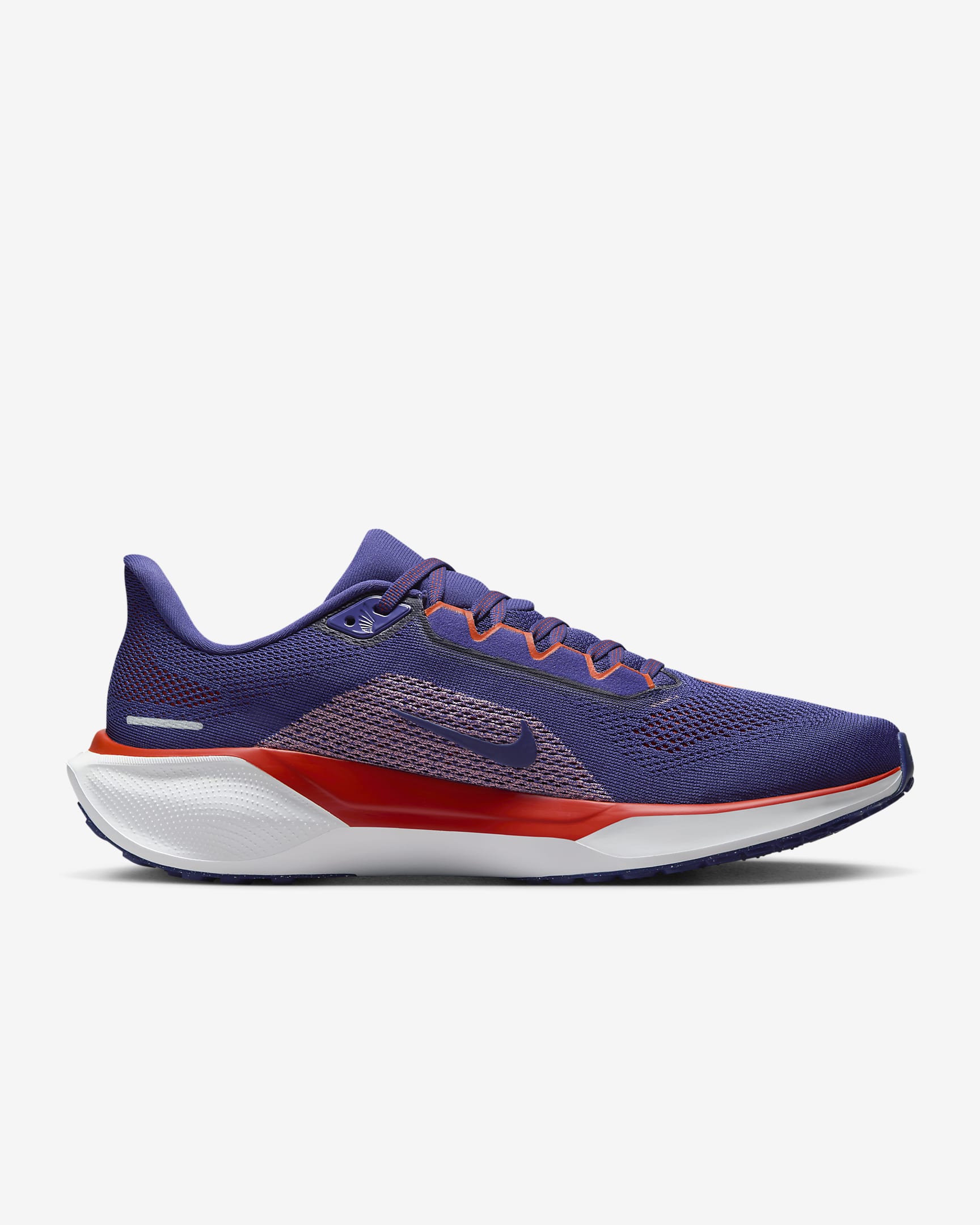 Tenis de correr en pavimento universitarios Nike para hombre Clemson Pegasus 41 - Orquídea nuevo/Blanco/Naranja universitario/Blanco