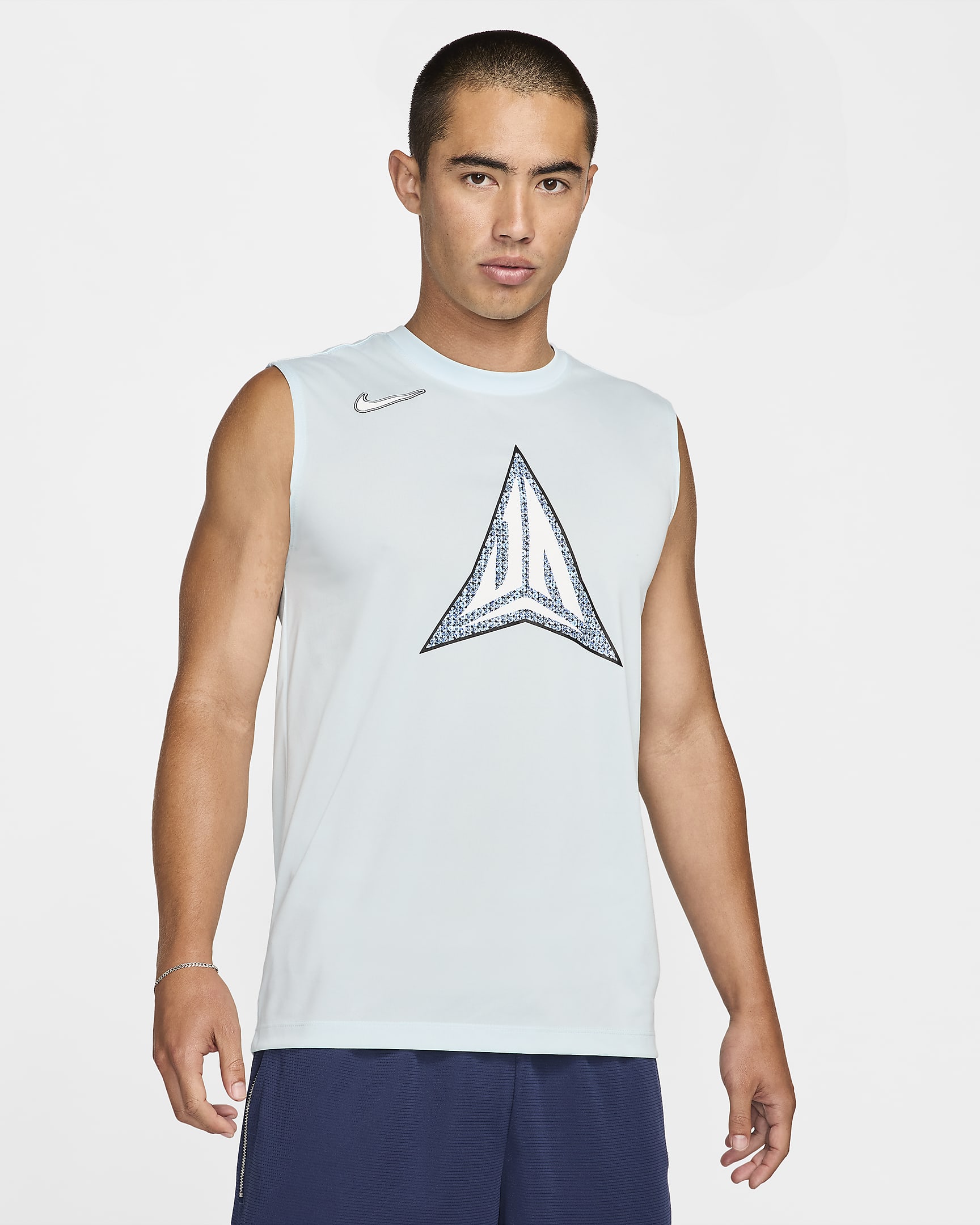 JA Men's Dri-FIT Sleeveless Basketball T-Shirt - Glacier Blue