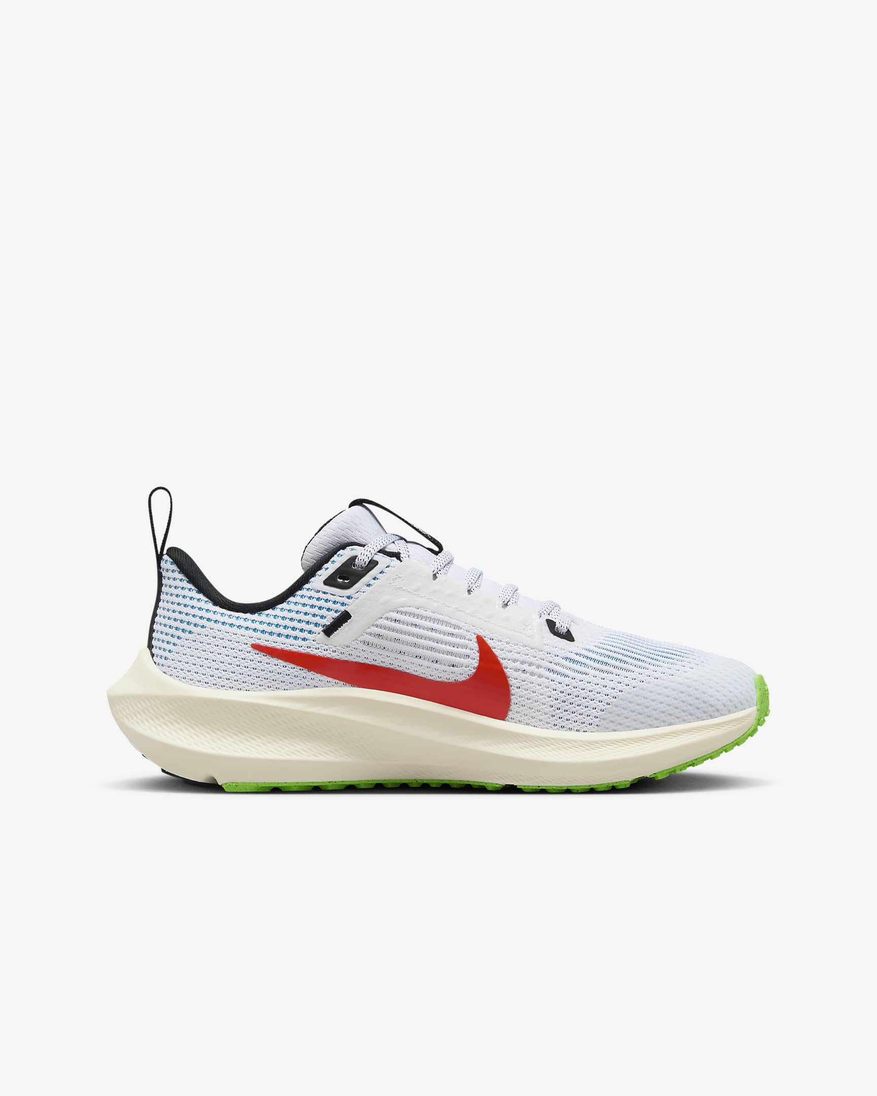 Nike Air Zoom Pegasus 40 Older Kids' Road Running Shoes - White/Pale Ivory/Rush Fuchsia/Multi-Colour