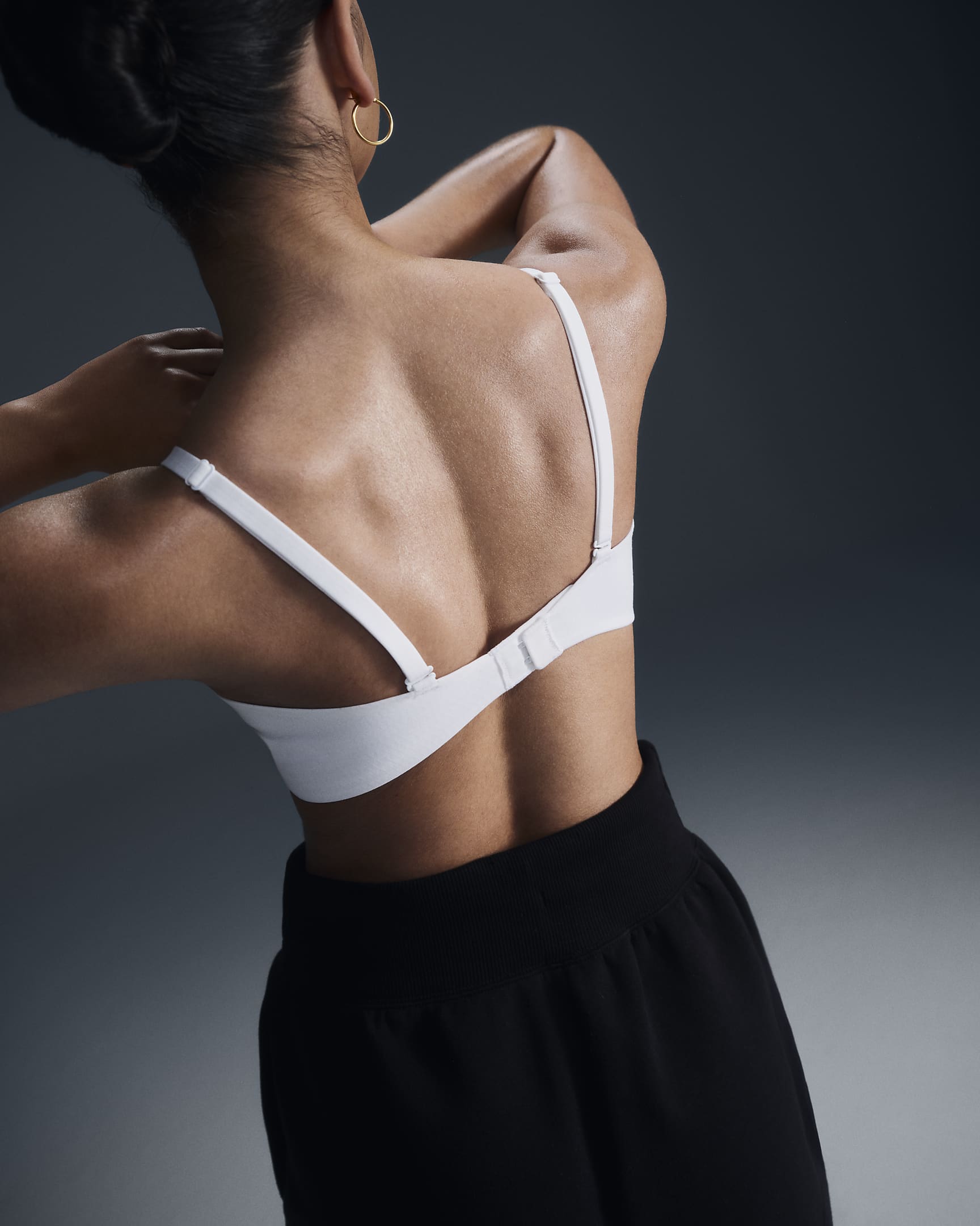 Brassière de sport rembourrée et convertible à maintien léger Nike Alate Minimalist pour femme - Blanc/Cool Grey