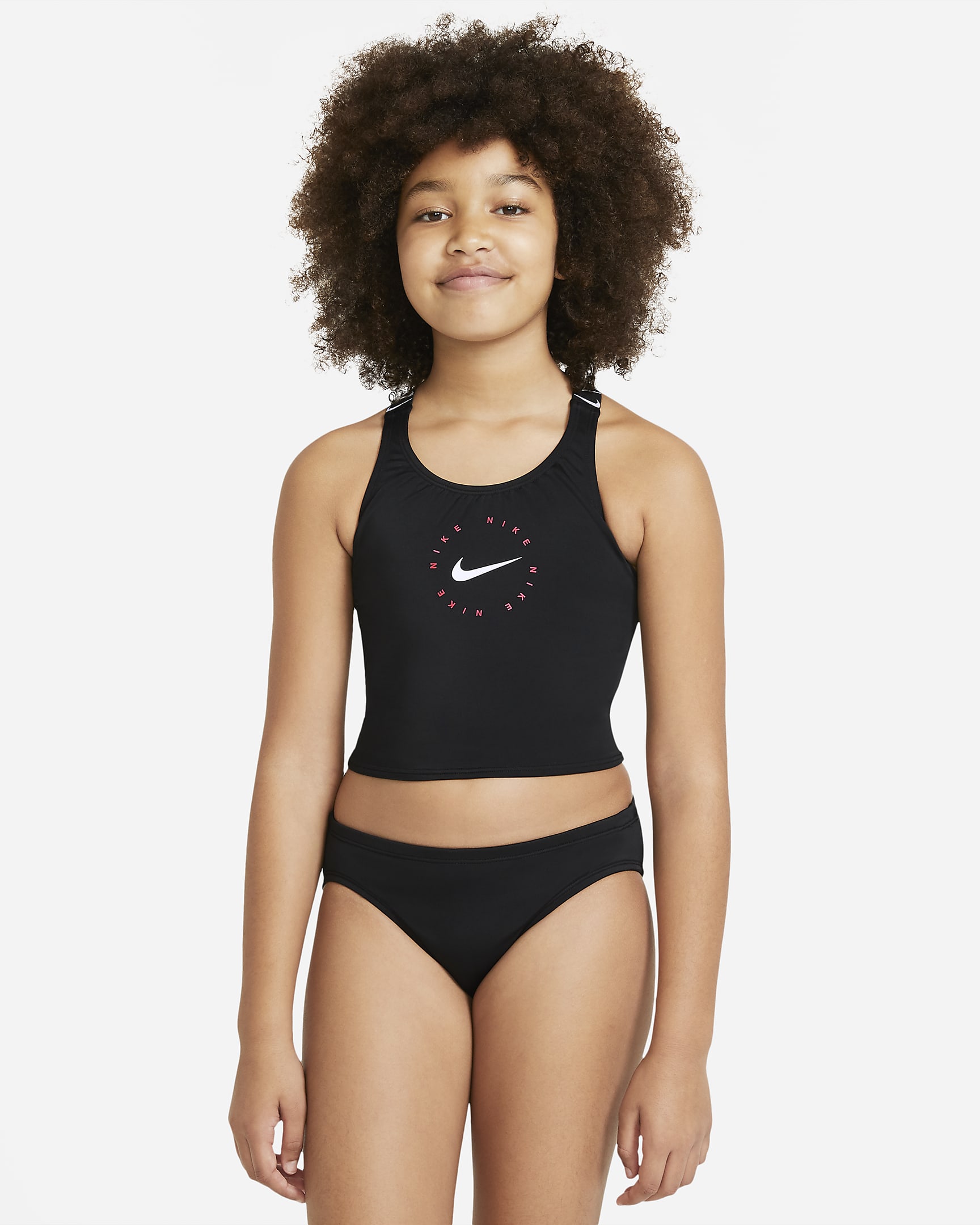 Nike Big Kids' (Girls') Crossback Midkini Set - Black