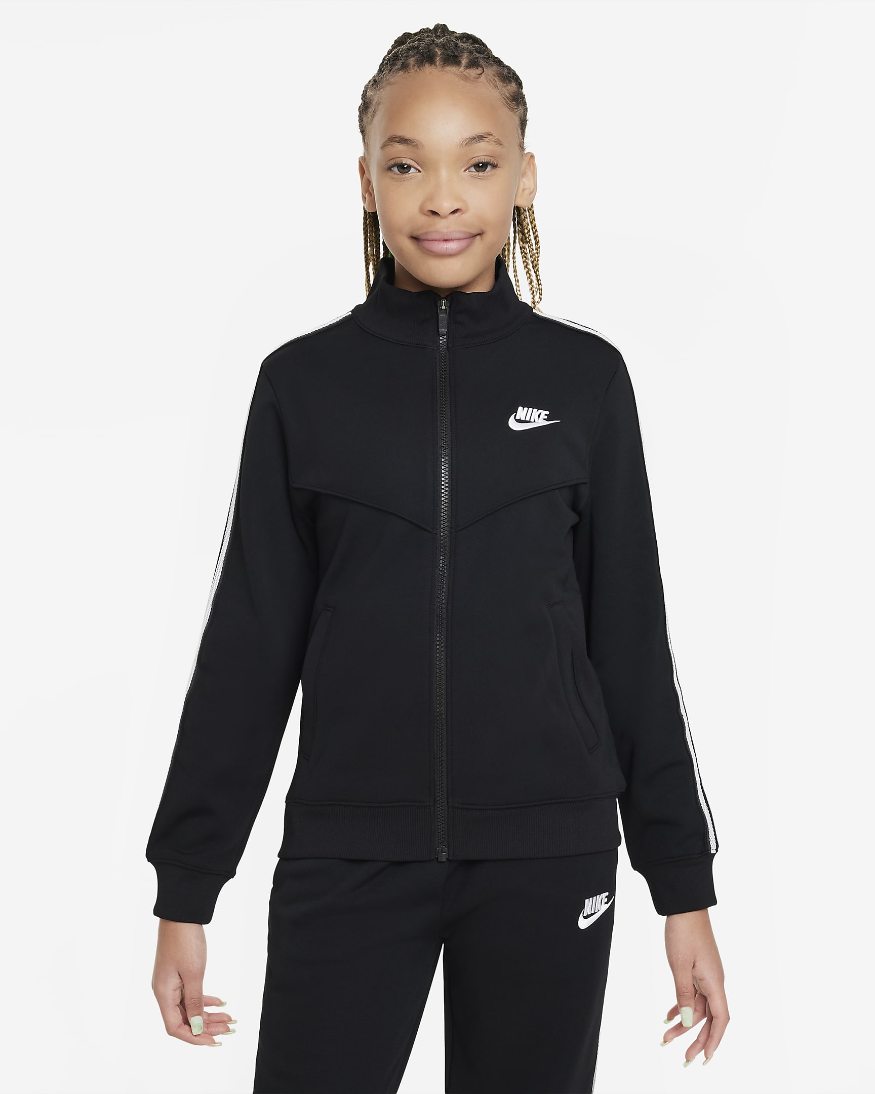 Nike Sportswear Older Kids' Tracksuit - Black/White