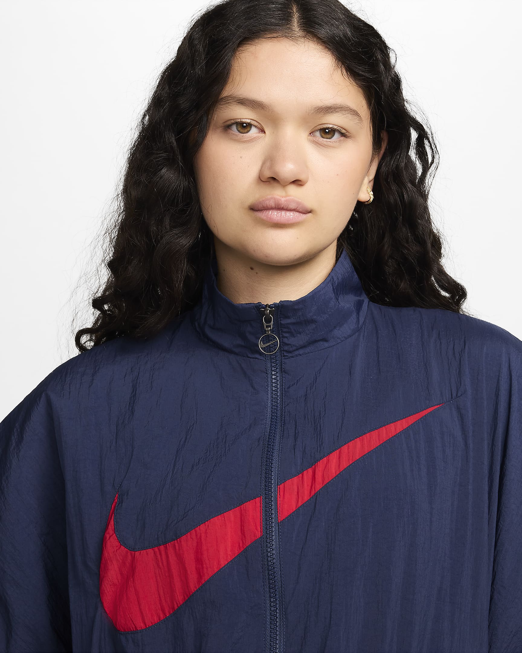 Paris Saint-Germain Essential Women's Nike Soccer Woven Jacket - Midnight Navy/University Red