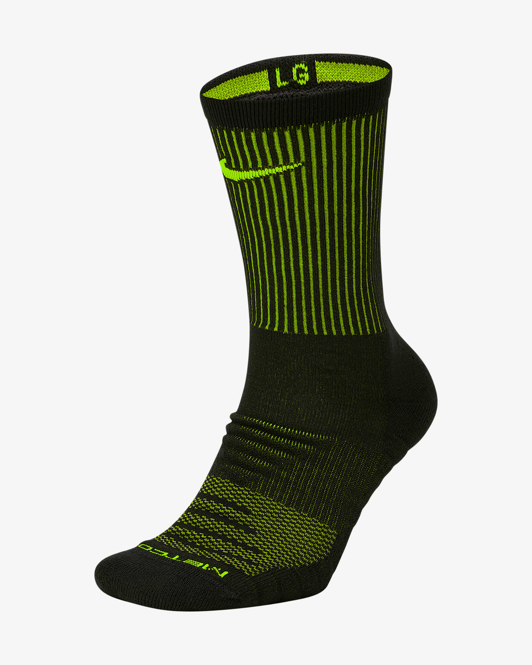 Nike Everyday Cushioned Metcon Trainings-Crew-Socken - Schwarz/Volt