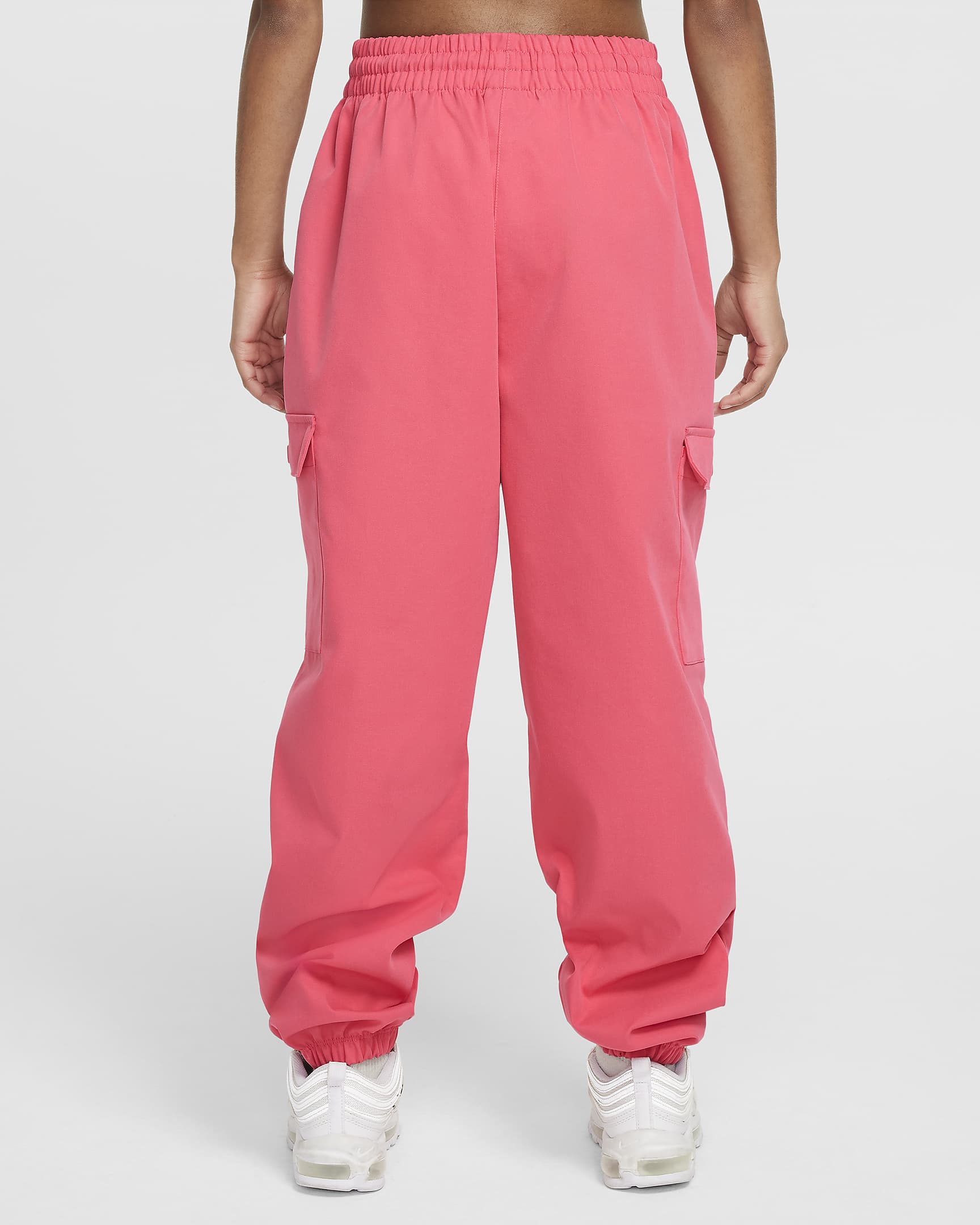 Pants cargo para niña Nike Sportswear - Rosa margarita/Blanco