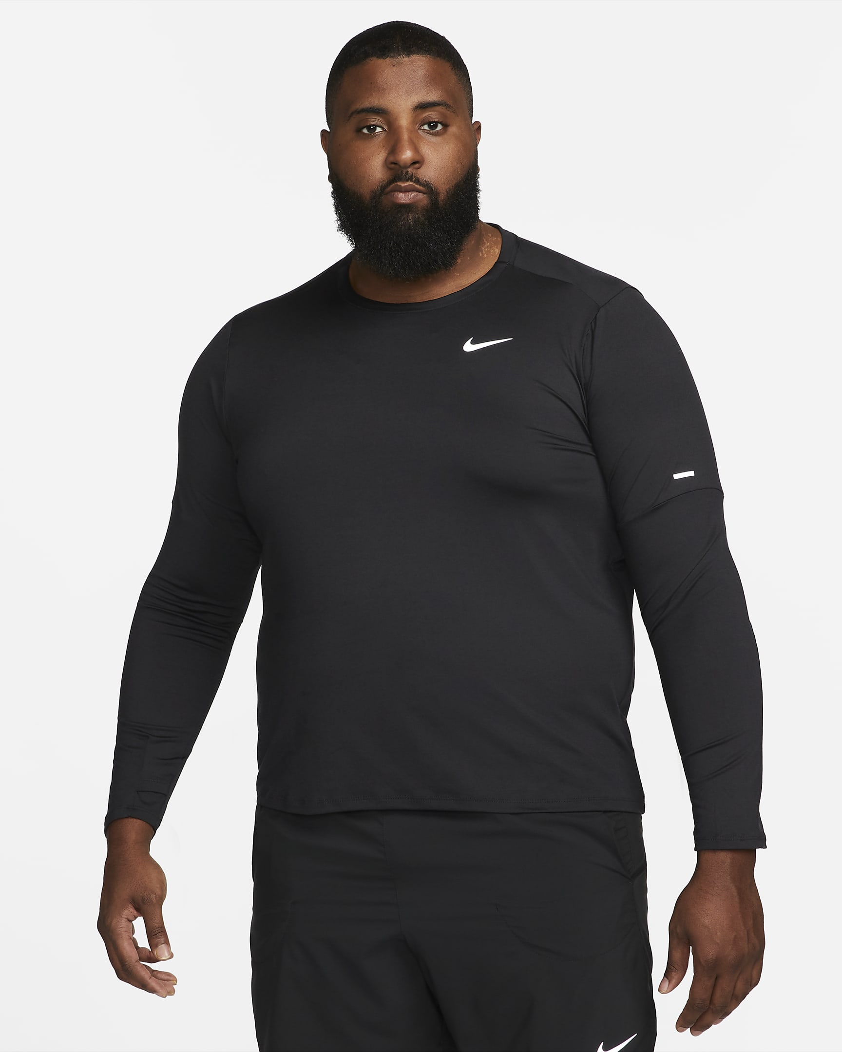 Nike Element Men's Dri-FIT Running Crew Top - Black