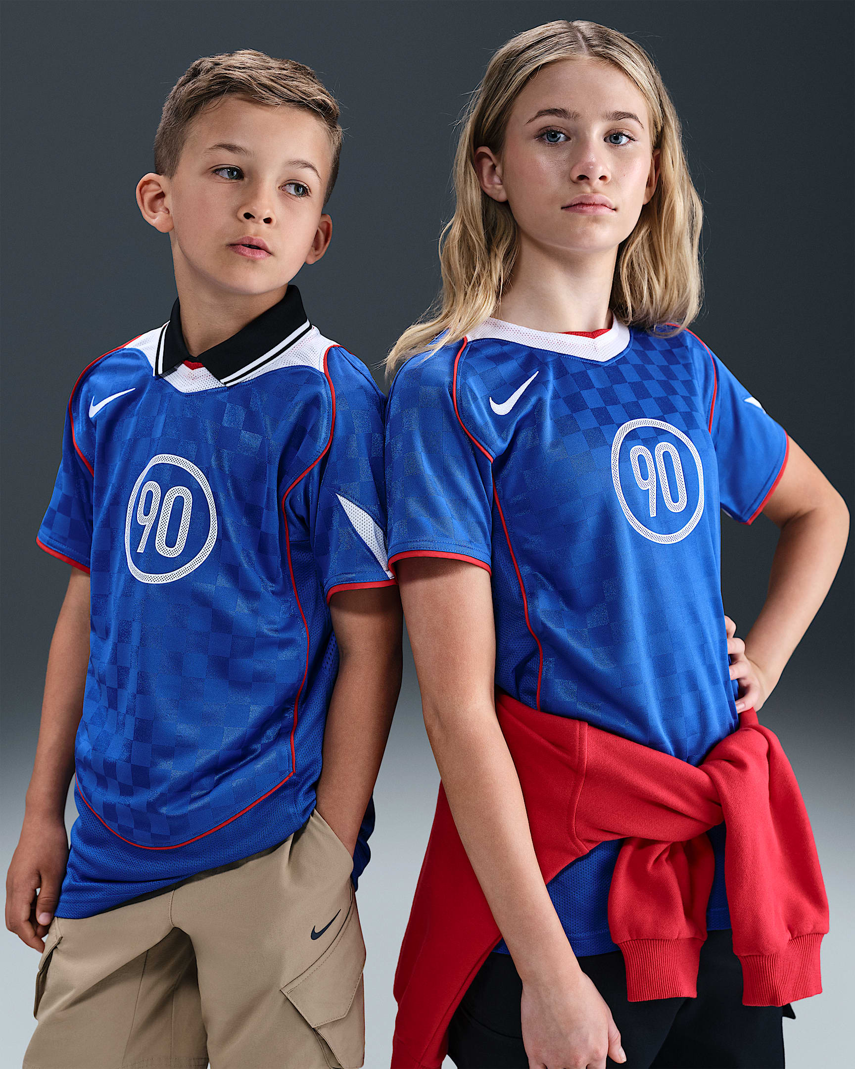 Nike Total 90 Camiseta de fútbol Dri-FIT - Niño/a - Game Royal/Blanco/Sport Red/Blanco