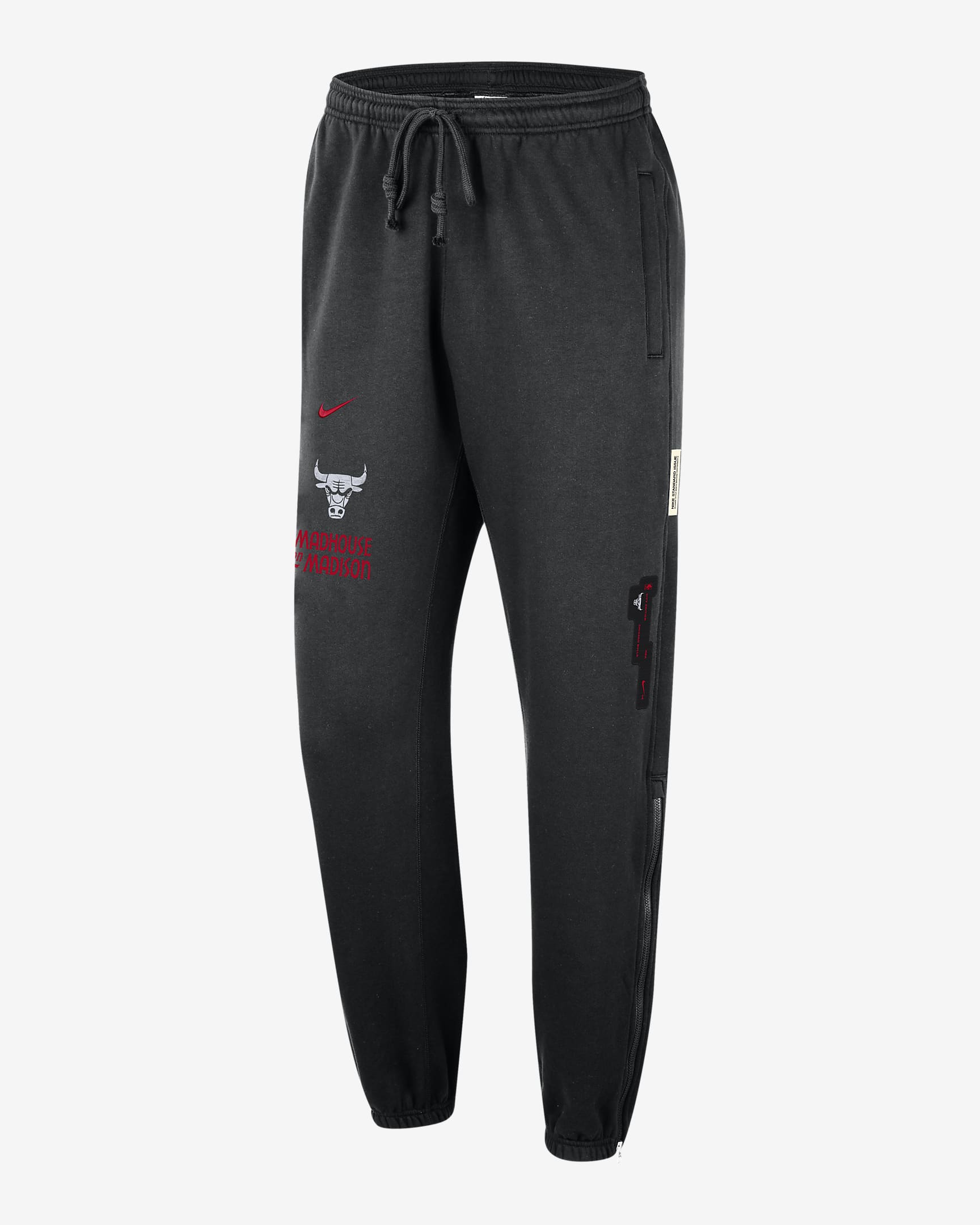 Chicago Bulls Standard Issue 2023/24 City Edition Nike NBA-s Courtside férfinadrág - Fekete